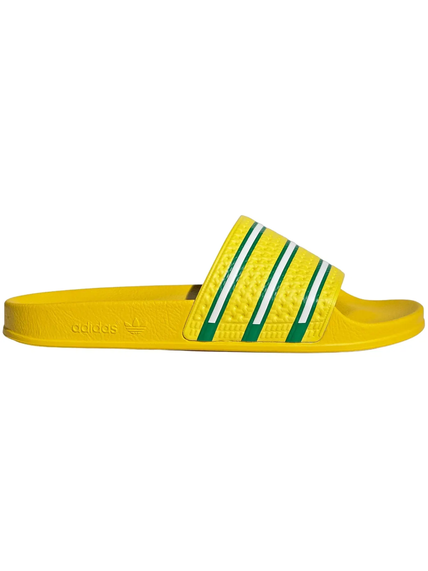 Мужские шлепанцы с тремя ремешками Adidas Adilette Slides — изображение 1 из 1, желтый/зеленый/белый