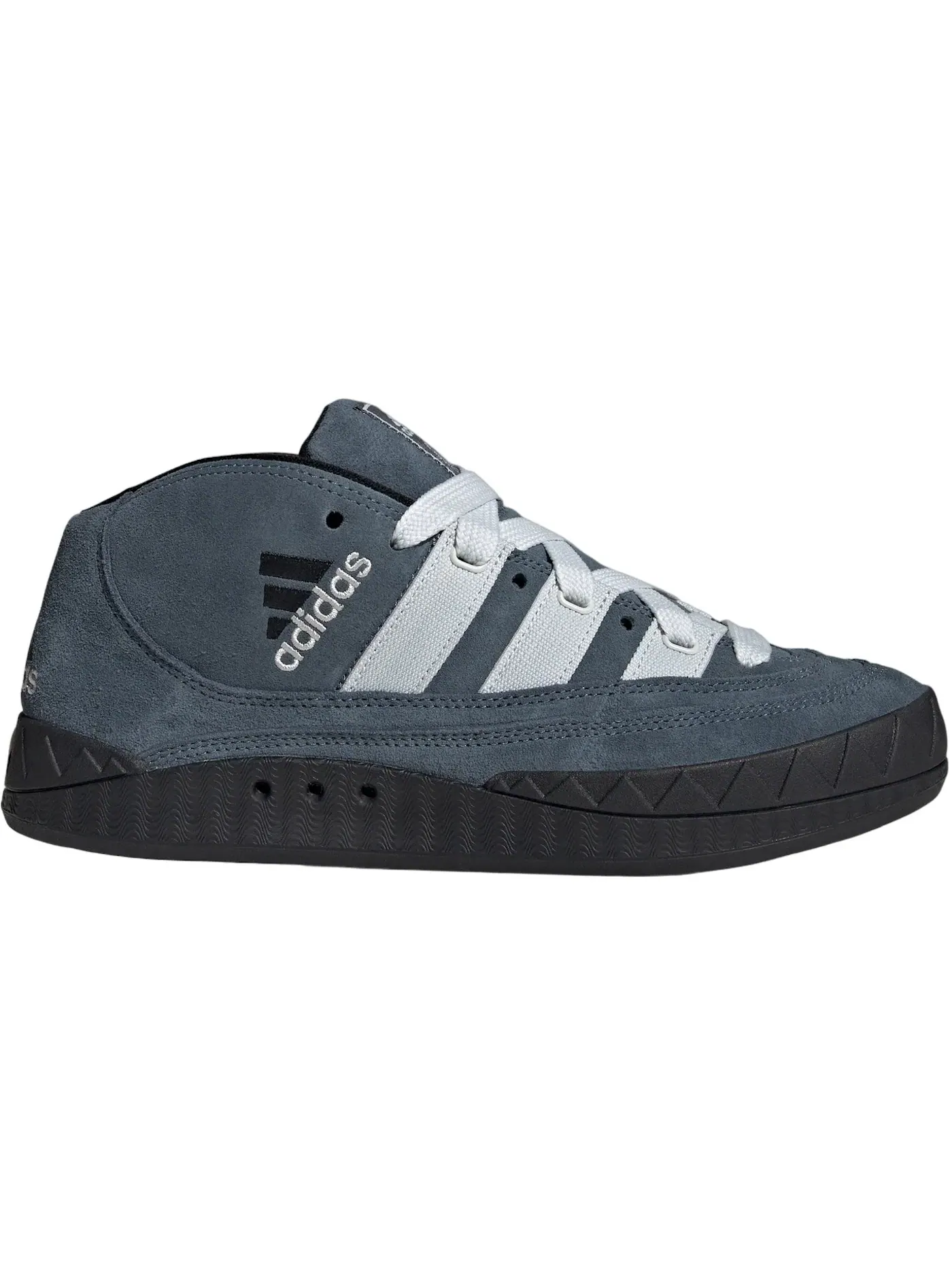 Мужские кроссовки Lifestyle с верхом из замши и кожи Adimatic Mid Adidas — изображение 1 из 1, синий белый черный