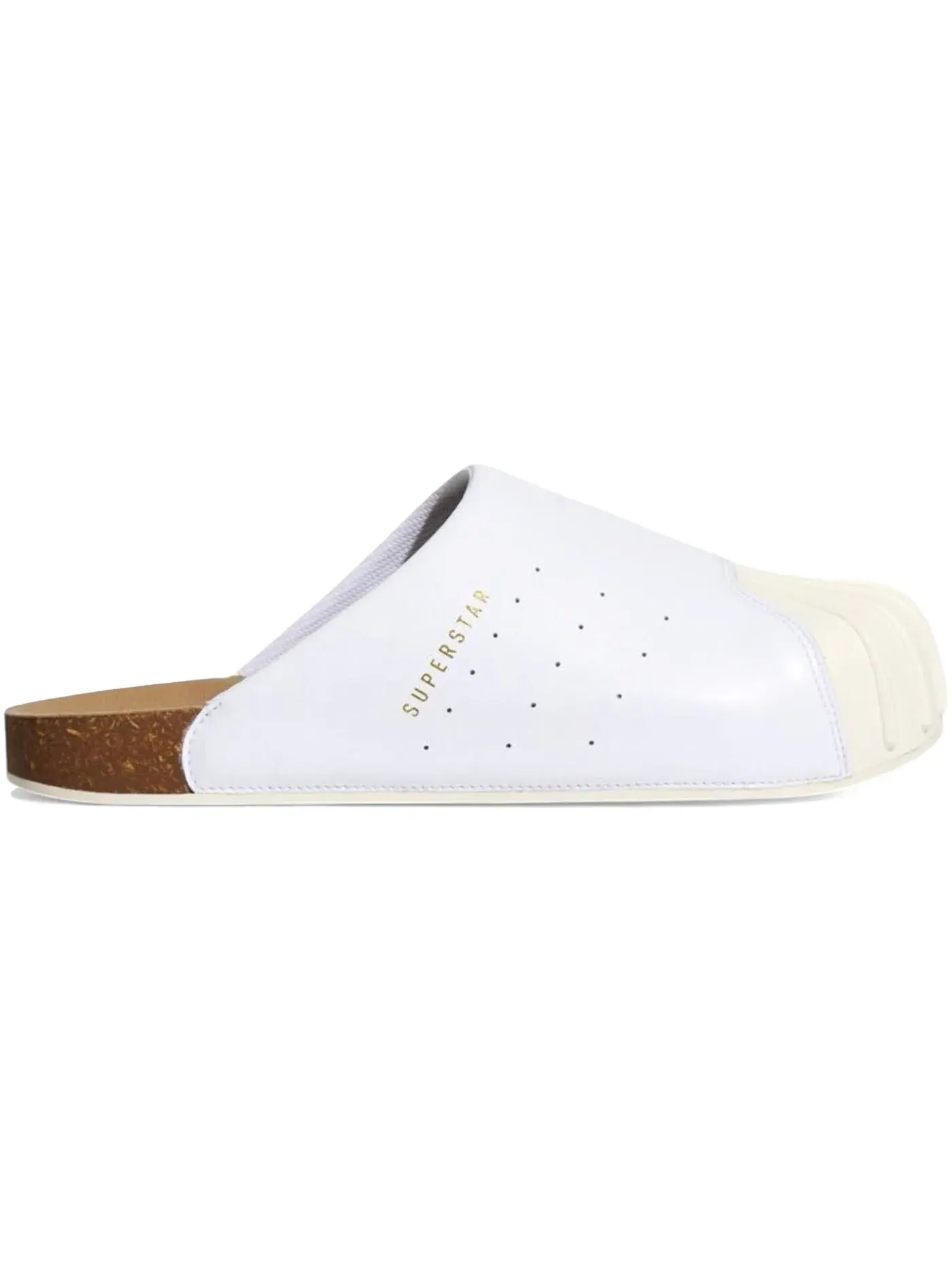 Мужские шлепанцы с полосками Adidas Adimule Superstar Slides — изображение 1 из 1, белый/черный