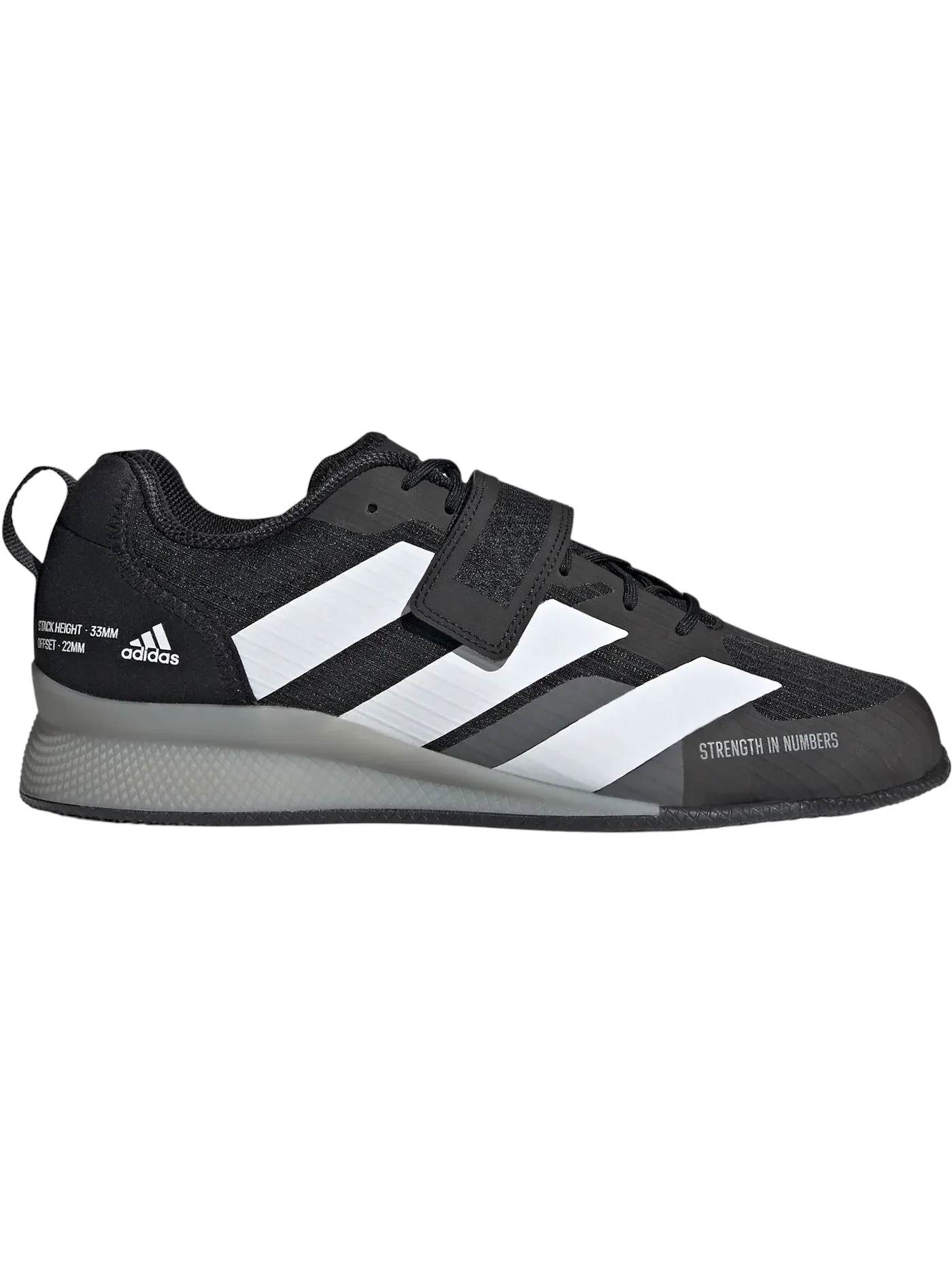 Мужские кроссовки для тренировок Adipower 3 Adidas — изображение 1 из 1, черный/белый/серый
