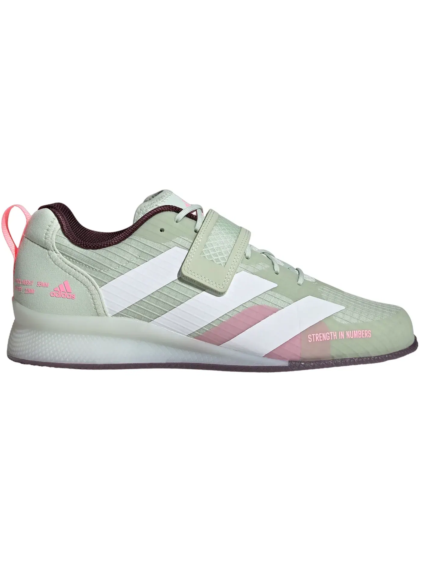 Мужские кроссовки для тренировок Adipower 3 Adidas — изображение 1 из 1, зеленый/белый/розовый