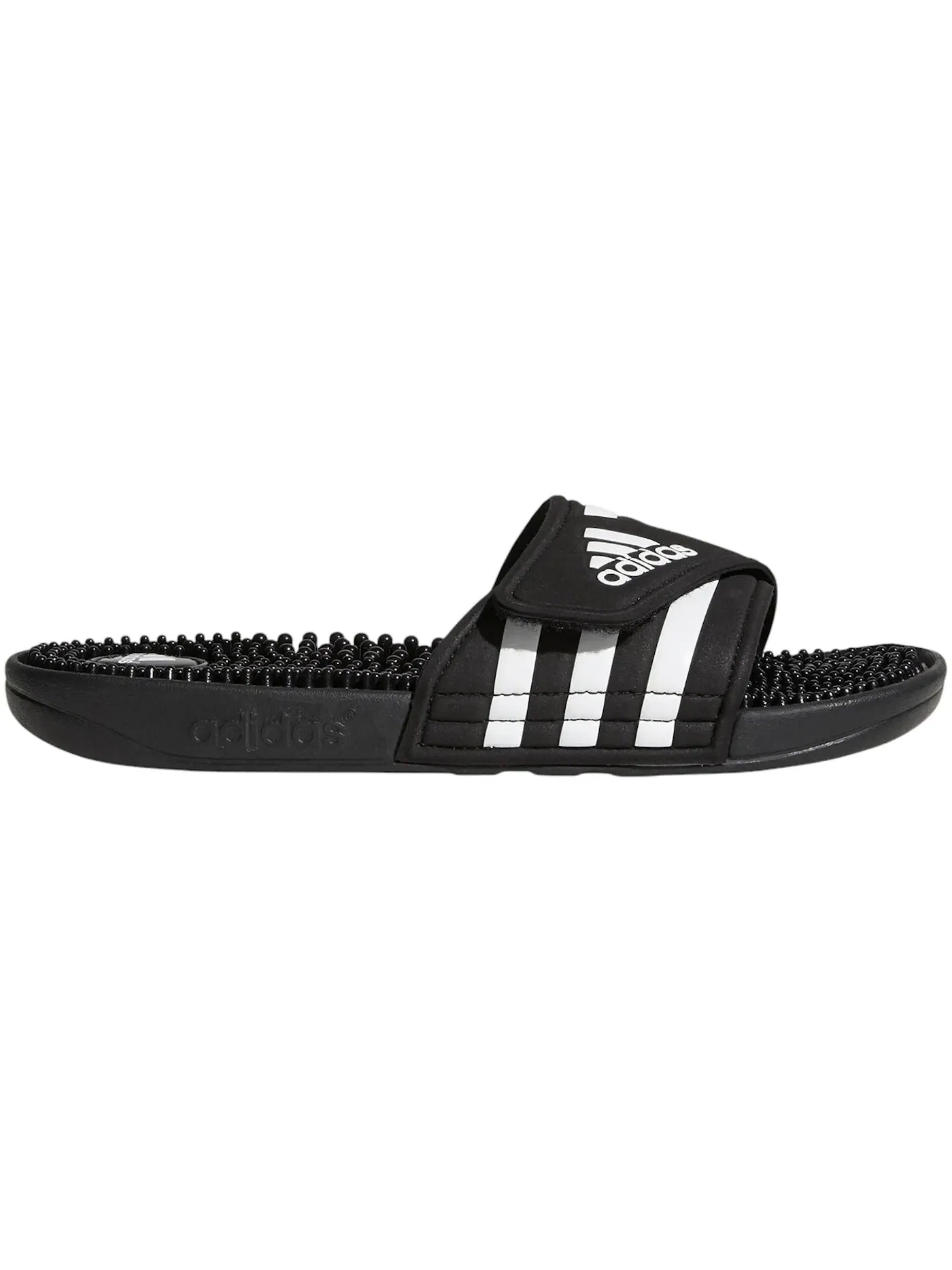 Женские шлепанцы с массажными точками Adidas Adissage — изображение 1 из 1, черный/черный/белый