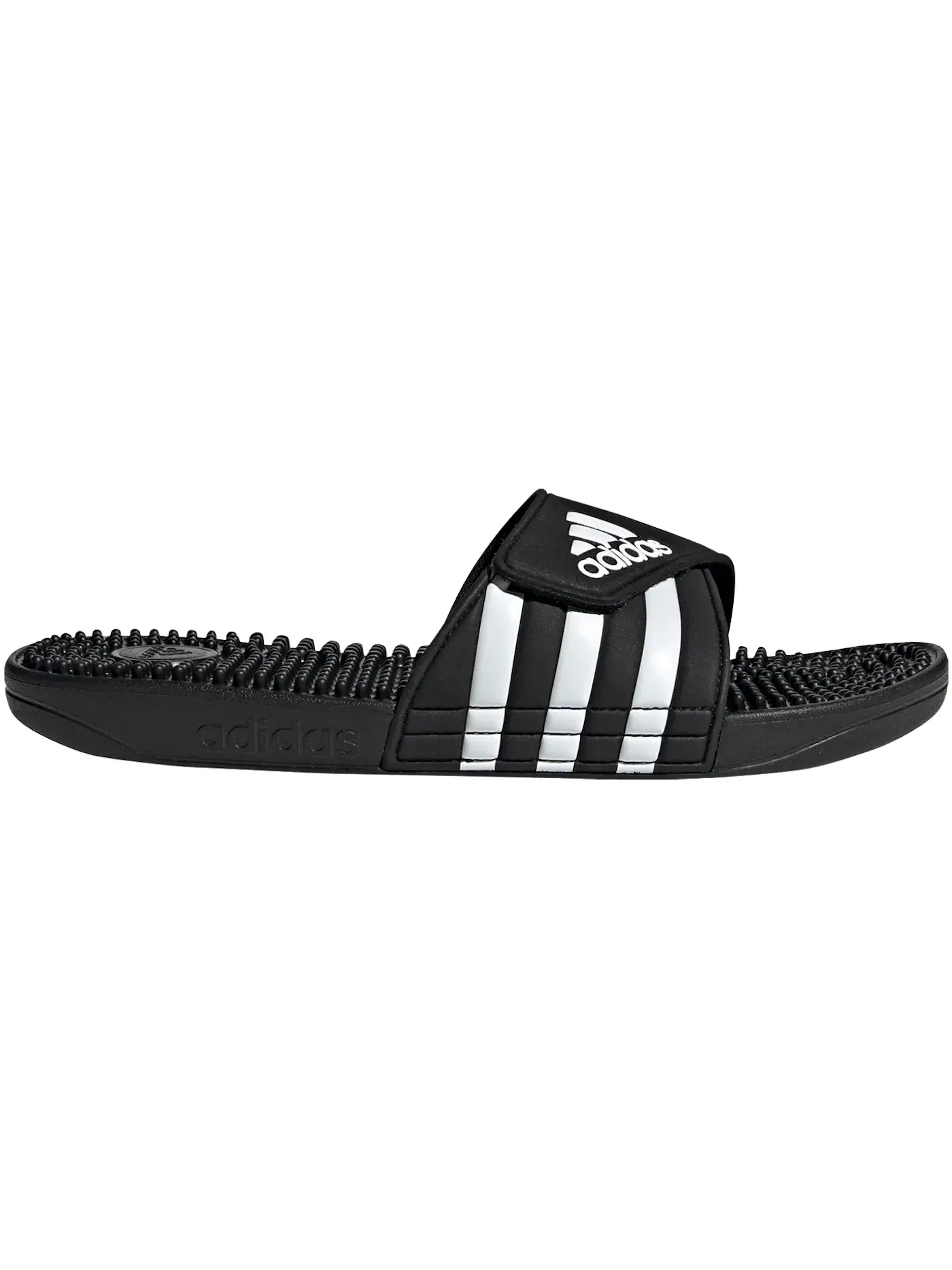 Мужские шлепанцы с массажными шипами Adidas Adissage — изображение 1 из 1, черный/белый/черный