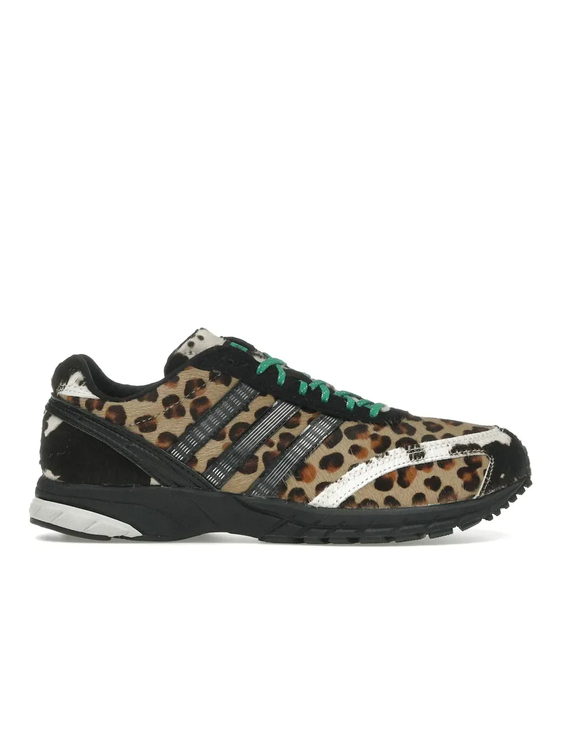 Женские кроссовки с леопардовым принтом Adidas Adizero Adios OG — изображение 1 из 4, черный/черный/белый