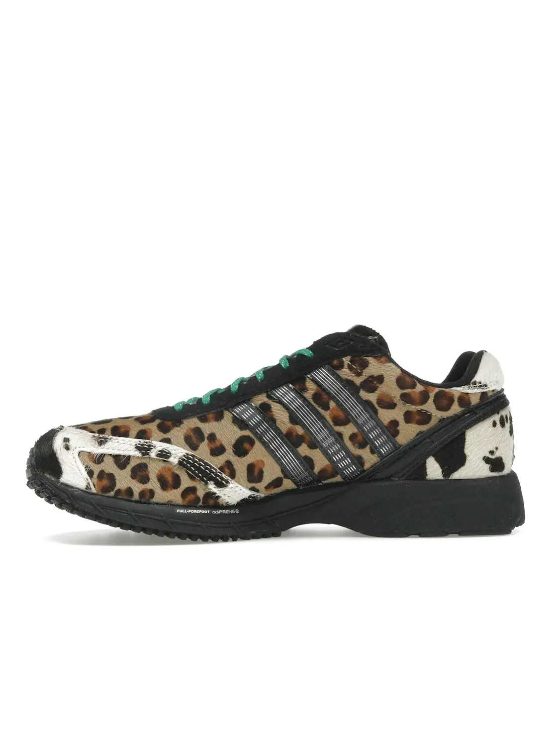 Женские кроссовки с леопардовым принтом Adidas Adizero Adios OG — изображение 3 из 4, черный/черный/белый