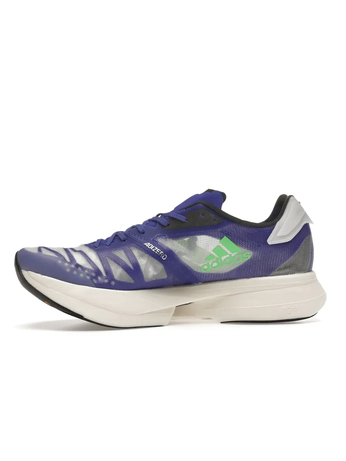 Мужские беговые кроссовки с технологией EnergyRods Adidas Adizero Adios Pro 2 — изображение 3 из 4, зеленый/белый