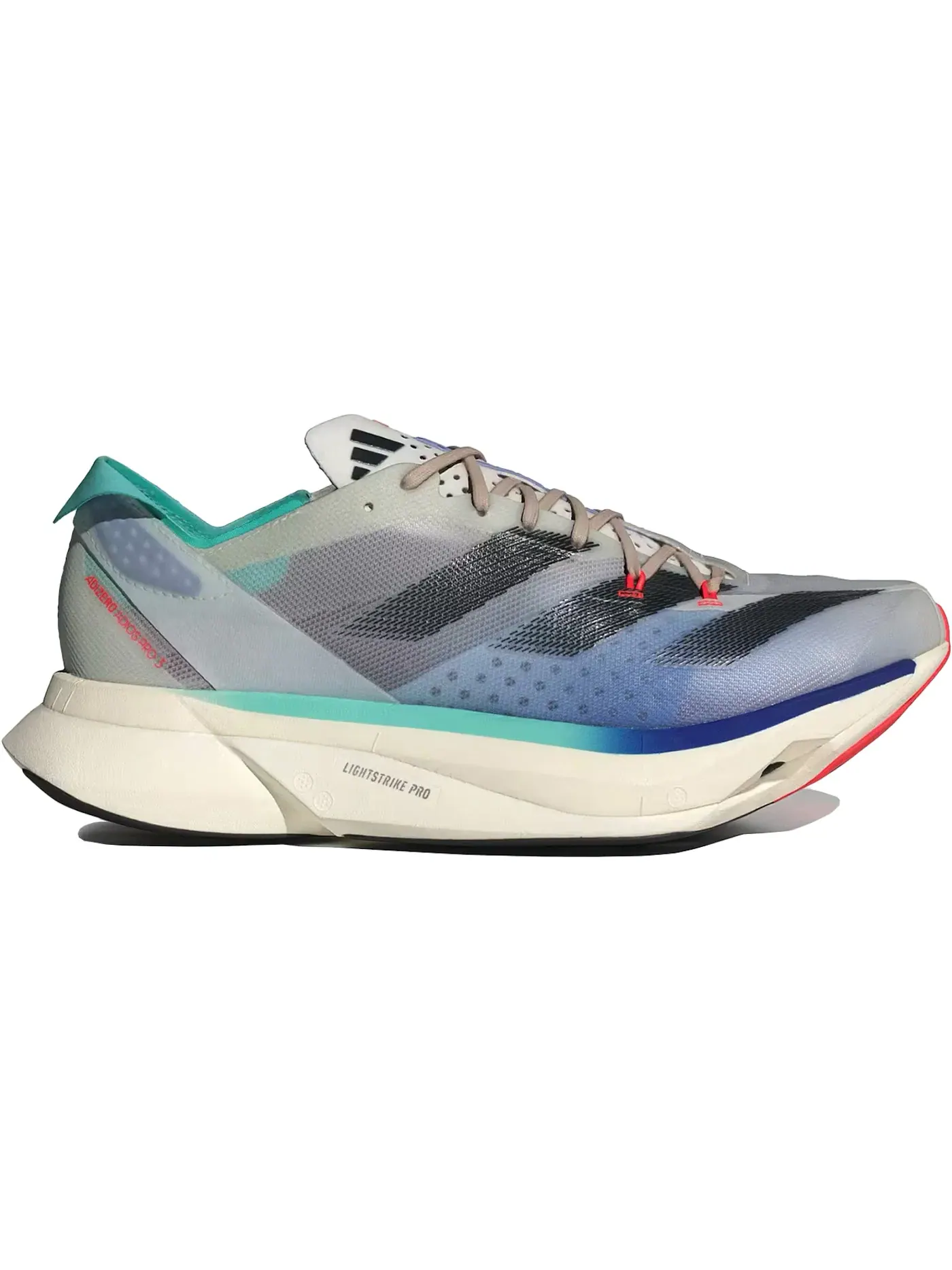 Мужские кроссовки для бега с карбоновой пластиной Adizero Adios Pro 3 Adidas — изображение 1 из 1, белый//голубой