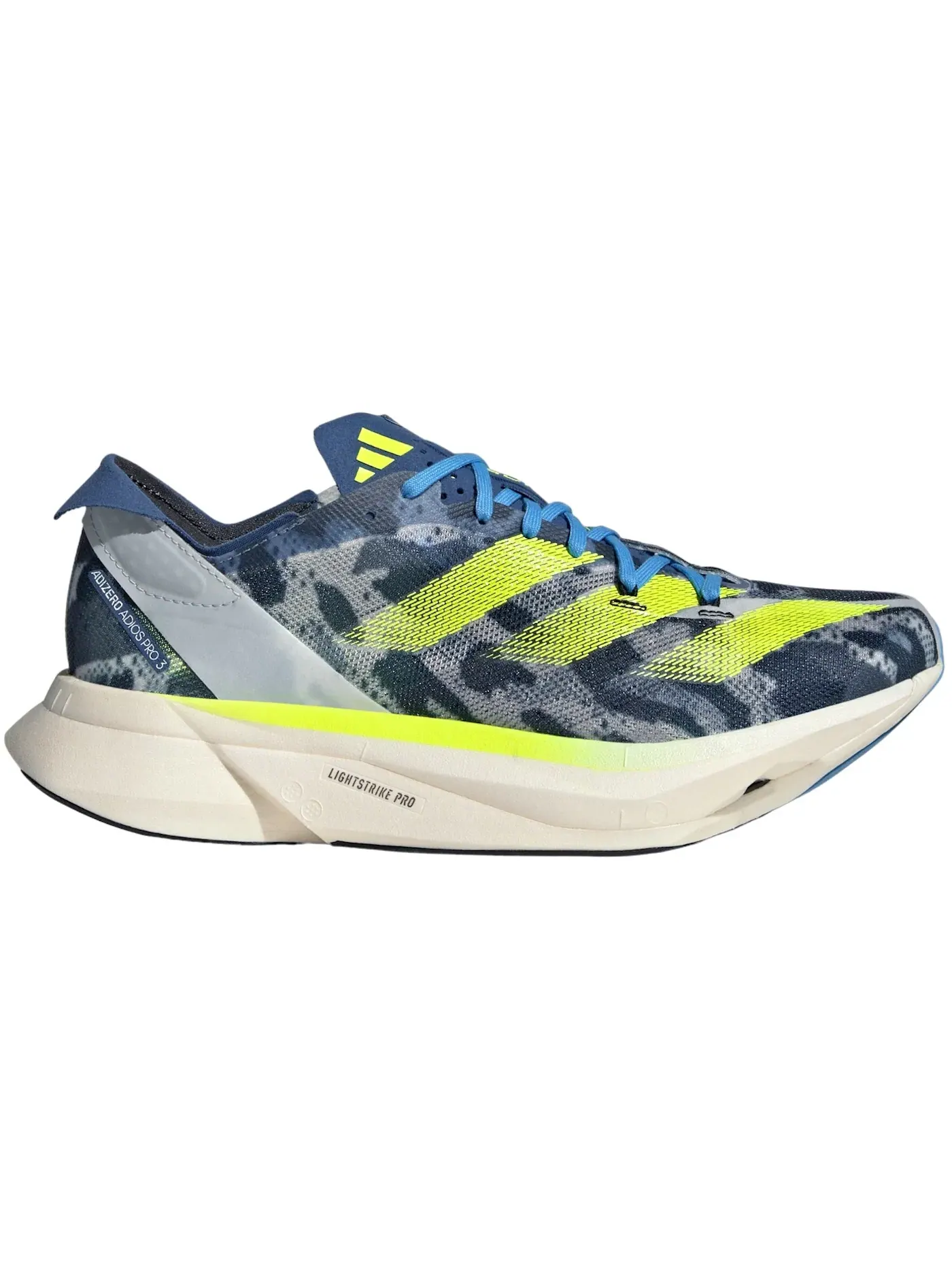 Женские кроссовки для бега с карбоновой пластиной Adizero Adios Pro 3 Adidas — изображение 1 из 1, белый синий