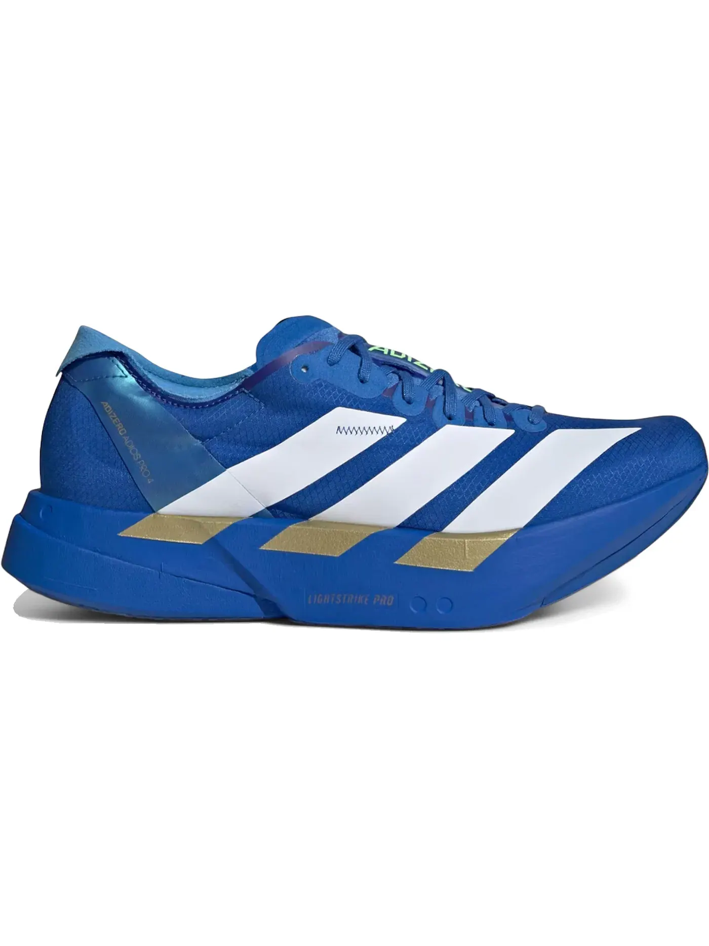 Мужские кроссовки для бега с карбоновой пластиной Adizero Adios Pro 4 Adidas — изображение 1 из 1, синий/белый