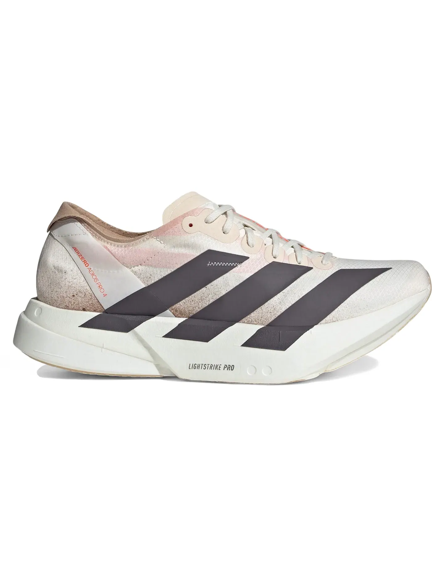Мужские кроссовки для бега с карбоновой пластиной Adidas Adizero Adios Pro 4 — изображение 1 из 1, белый/серый/оранжевый