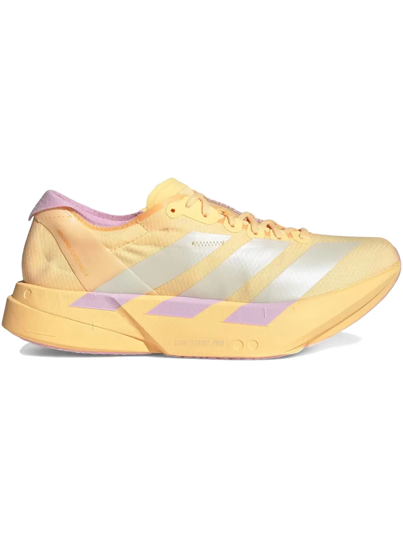 Женские кроссовки для бега с карбоновой пластиной Adidas Adizero Adios Pro 4 — изображение 1 из 1, золотистый металлик