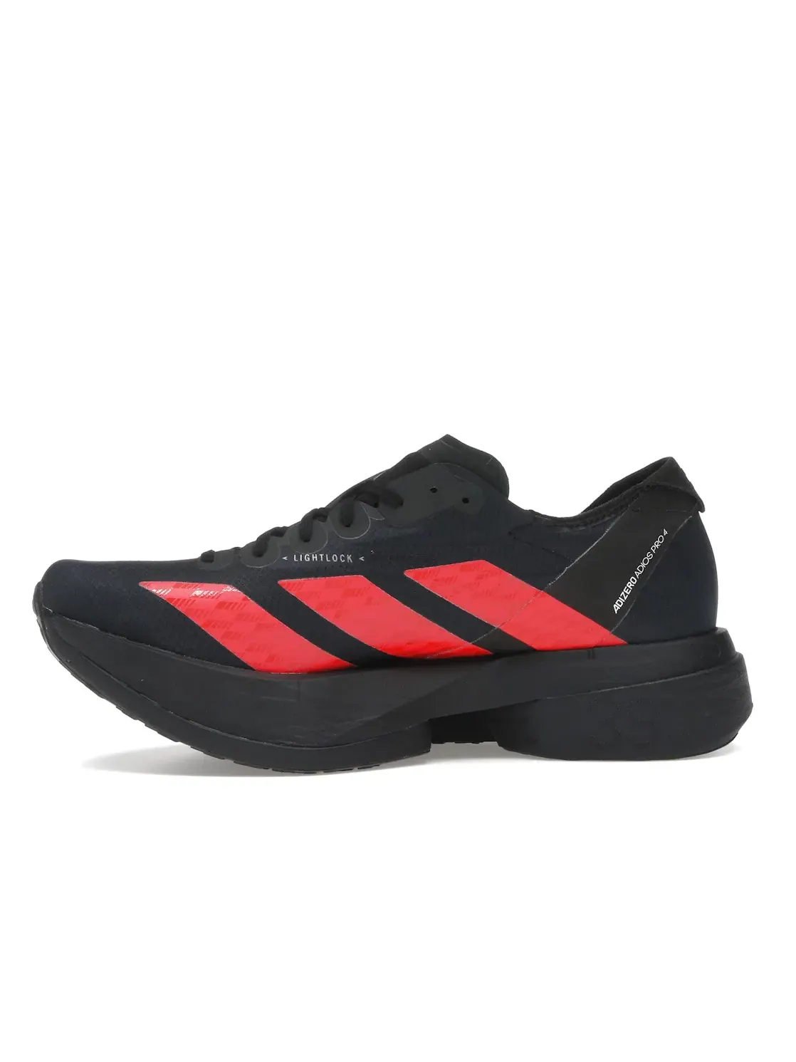 Мужские кроссовки для бега с карбоновой пластиной Adizero Adios Pro 4 Adidas — изображение 3 из 4, черный красный белый