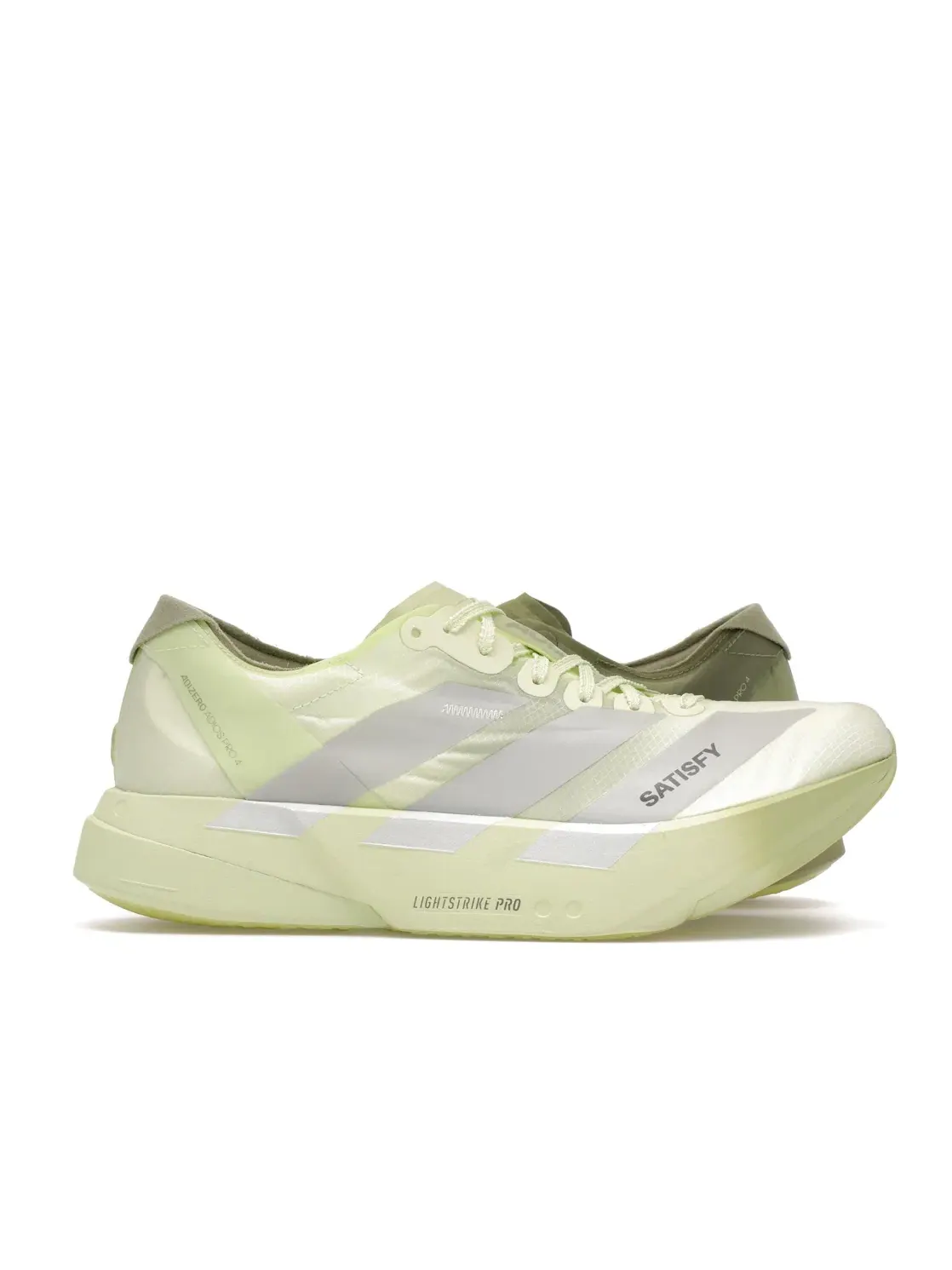 Мужские кроссовки для бега с карбоновой пластиной Adizero Adios Pro 4 Adidas — изображение 1 из 4, зеленый/серебристый
