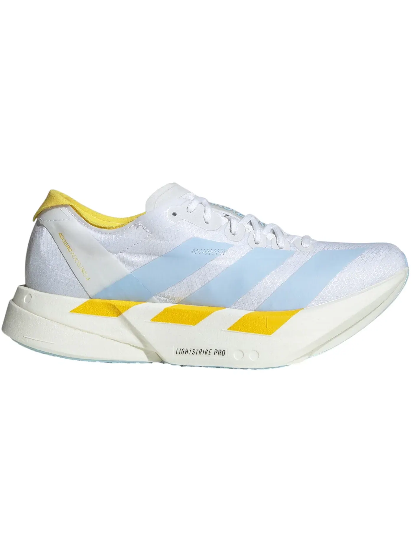 Женские кроссовки для бега Adizero Adios Pro 4 Adidas — изображение 1 из 1, белый синий желтый