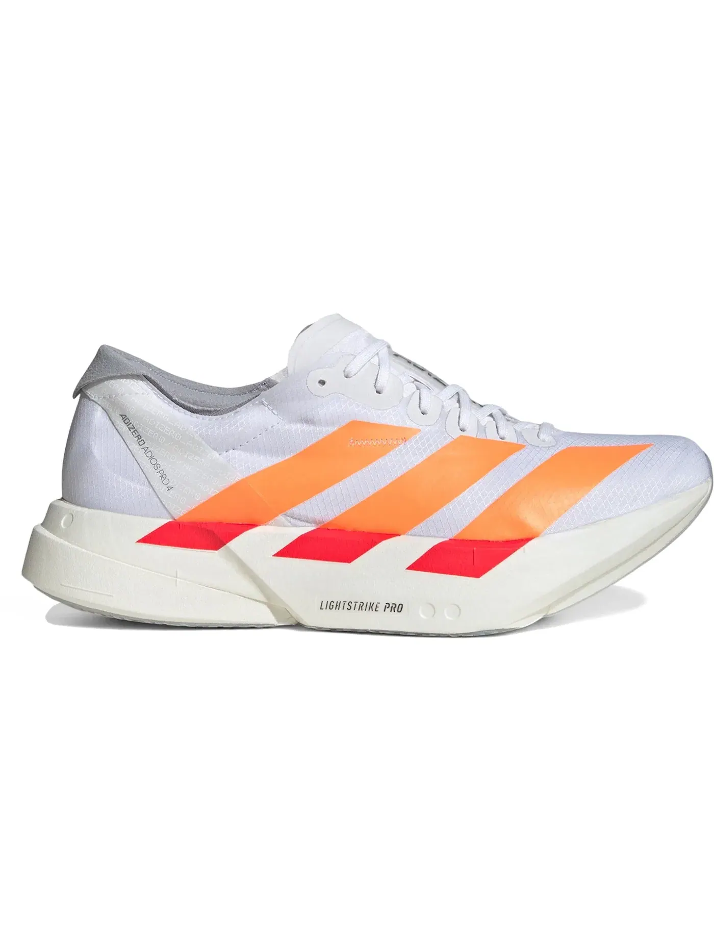 Мужские кроссовки для бега с карбоновой пластиной Adizero Adios Pro 4 Adidas — изображение 1 из 1, белый оранжевый красный