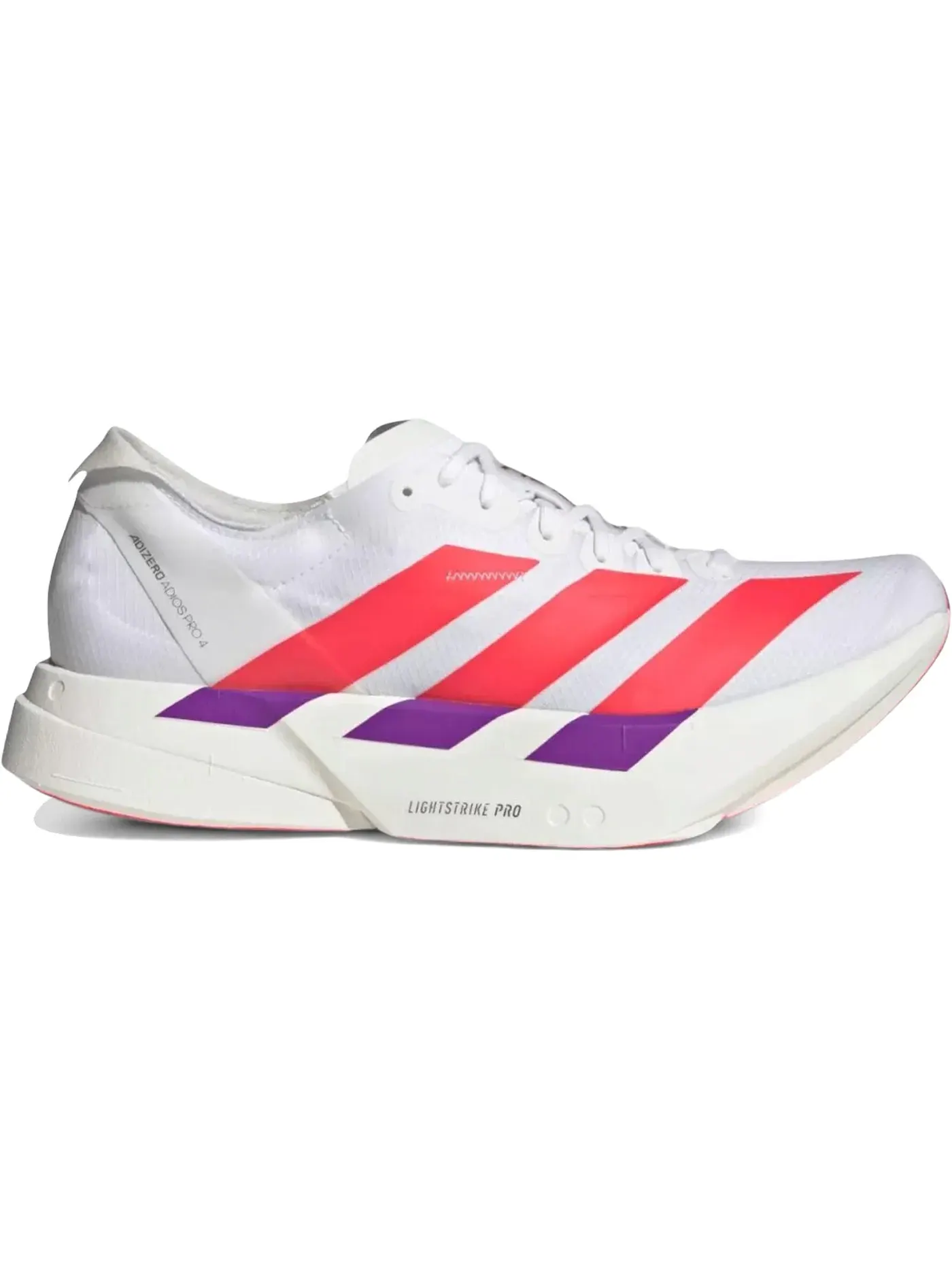 Мужские кроссовки для бега Adidas Adizero Adios Pro 4 — изображение 1 из 1, белый/красный/фиолетовый