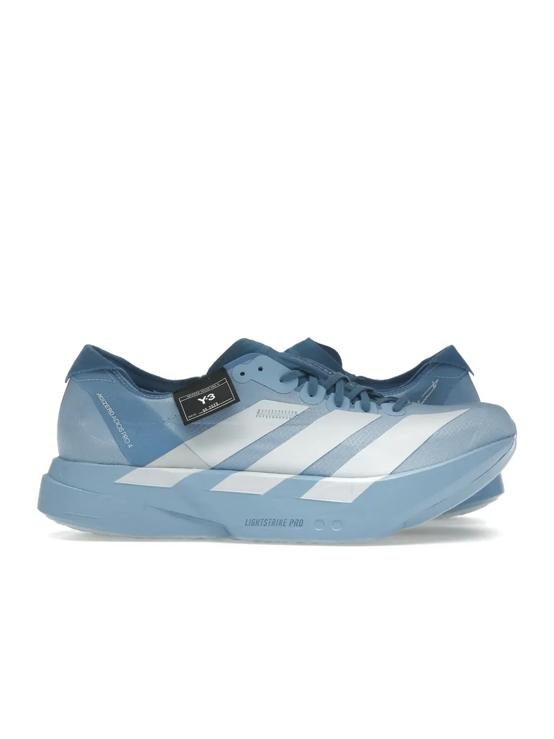 Мужские кроссовки беговые Adidas Adizero Adios Pro 4 Y-3 — изображение 1 из 4, синий/классический серый