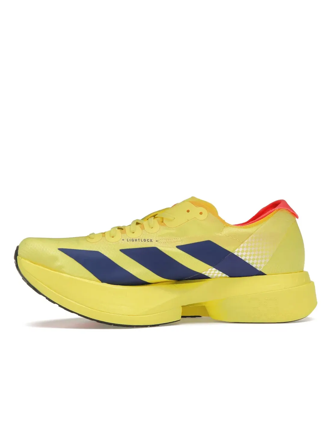 Мужские беговые кроссовки с карбоновой пластиной Adizero Adios Pro 4 Adidas — изображение 3 из 4, желтый/темно-синий