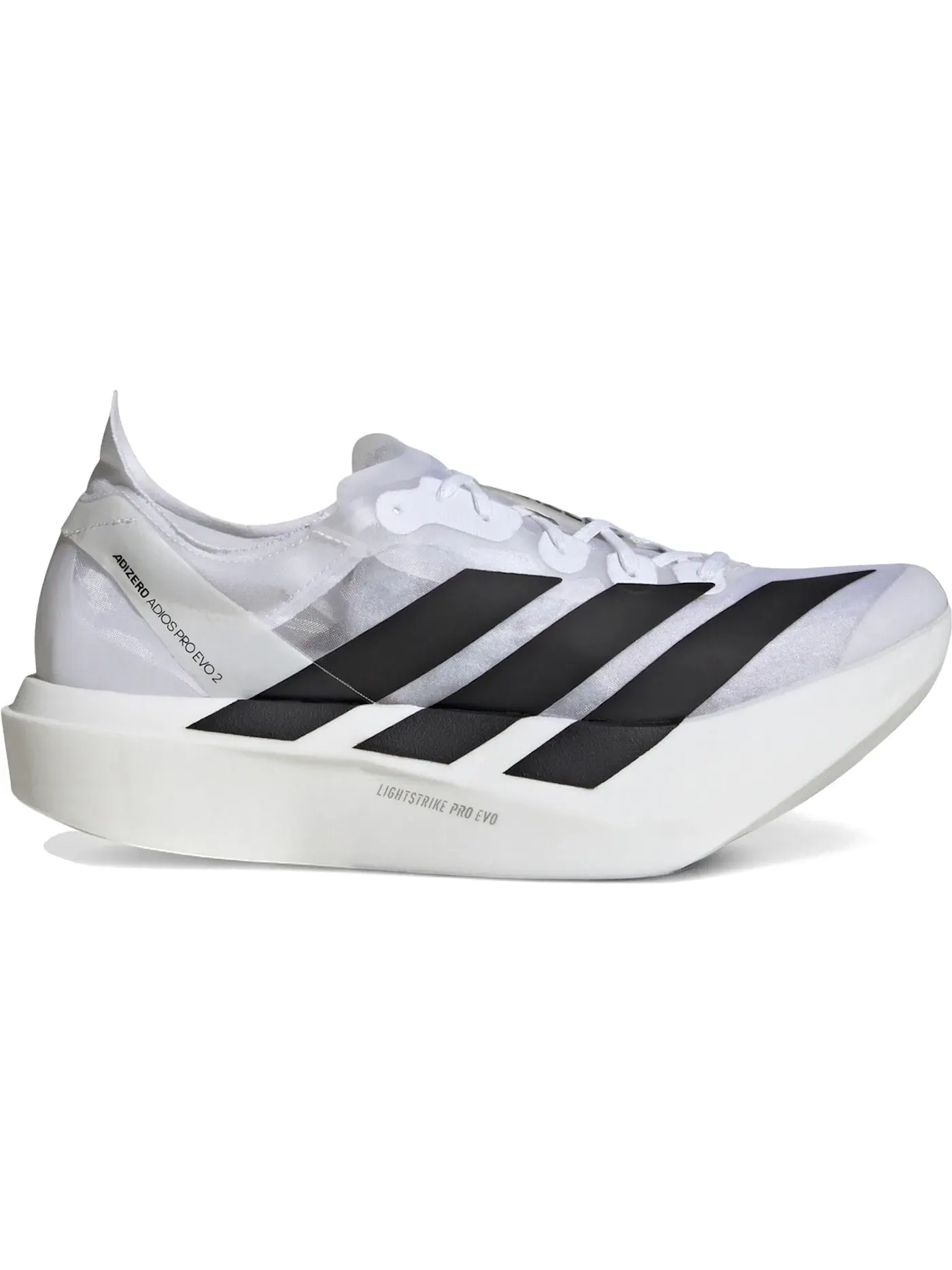Мужские кроссовки для бега с карбоновой пластиной Adidas Adizero Adios Pro Evo 2 — изображение 1 из 1, белый/черный/белый