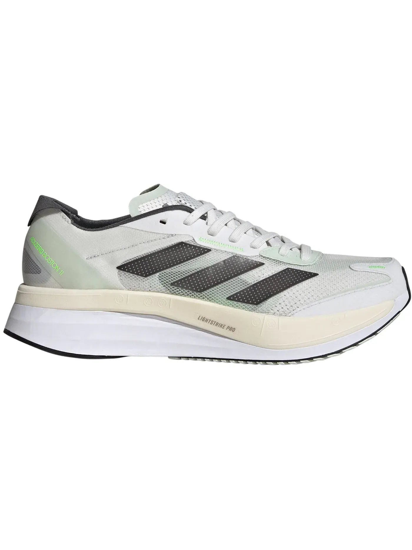 Мужские кроссовки для бега Adizero Boston 11 Adidas — изображение 1 из 1, белый/металлик/зеленый