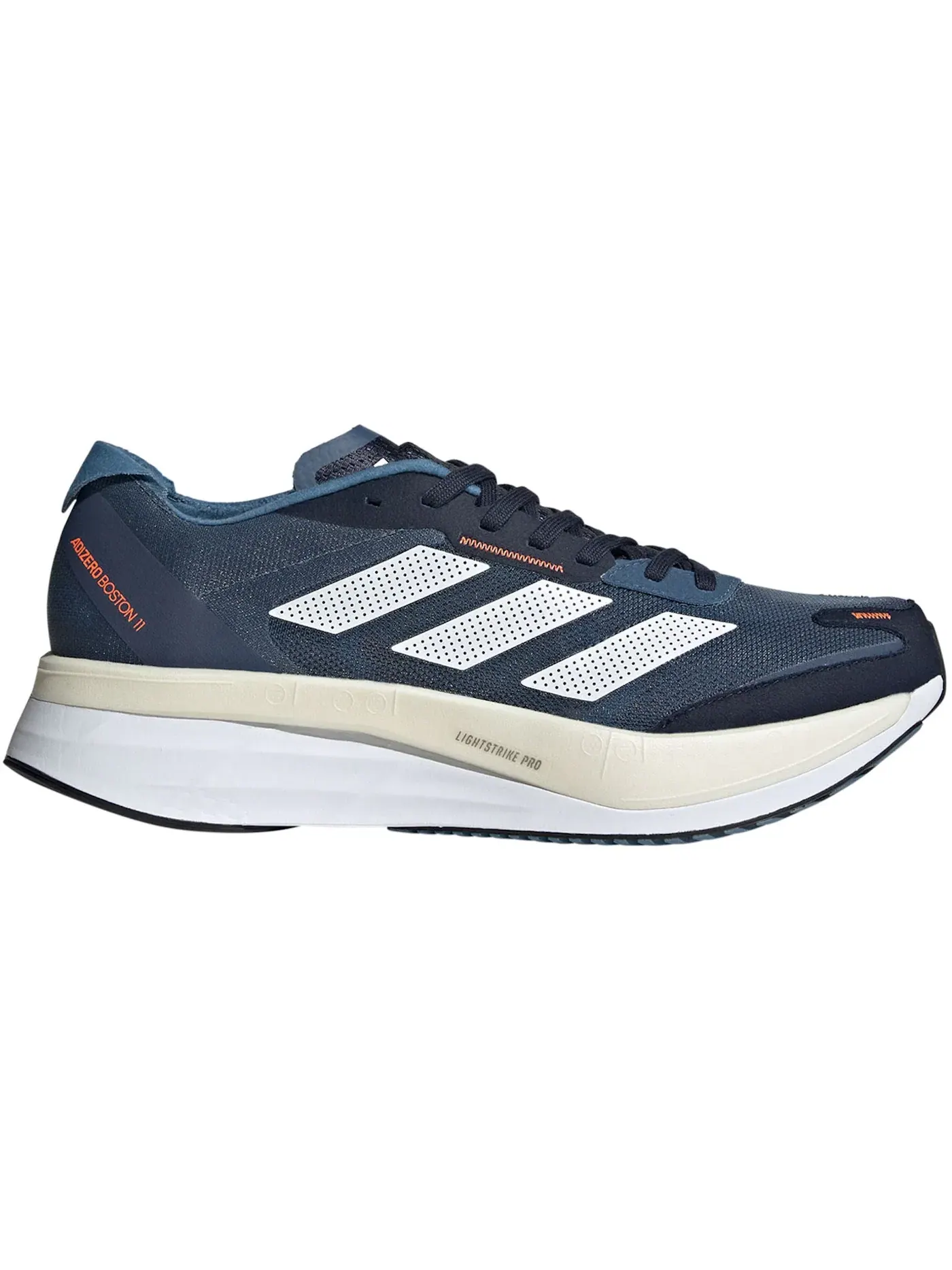 Мужские кроссовки для бега Adizero Boston 11 Adidas — изображение 1 из 1, белый/оранжевый