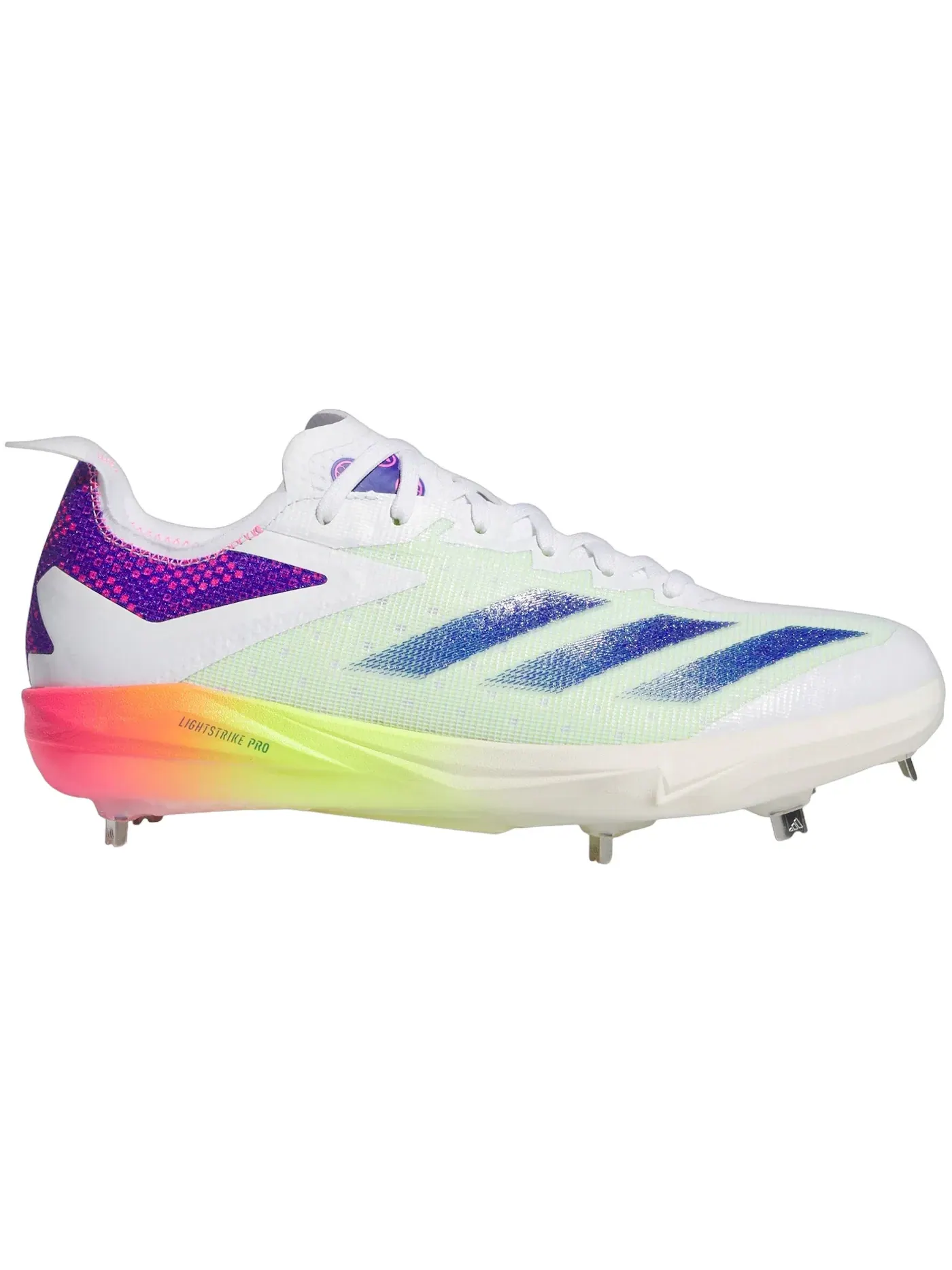 Мужские кроссовки для бега с технологией Warp Speed Adidas Adizero Electric+ — изображение 1 из 1, белый/синий/розовый