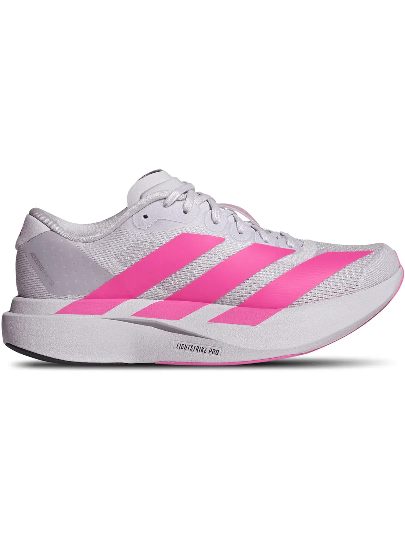 Детские кроссовки для мальчиков и девочек беговые Adidas Adizero Evo SL — изображение 1 из 1, серый/розовый/черный