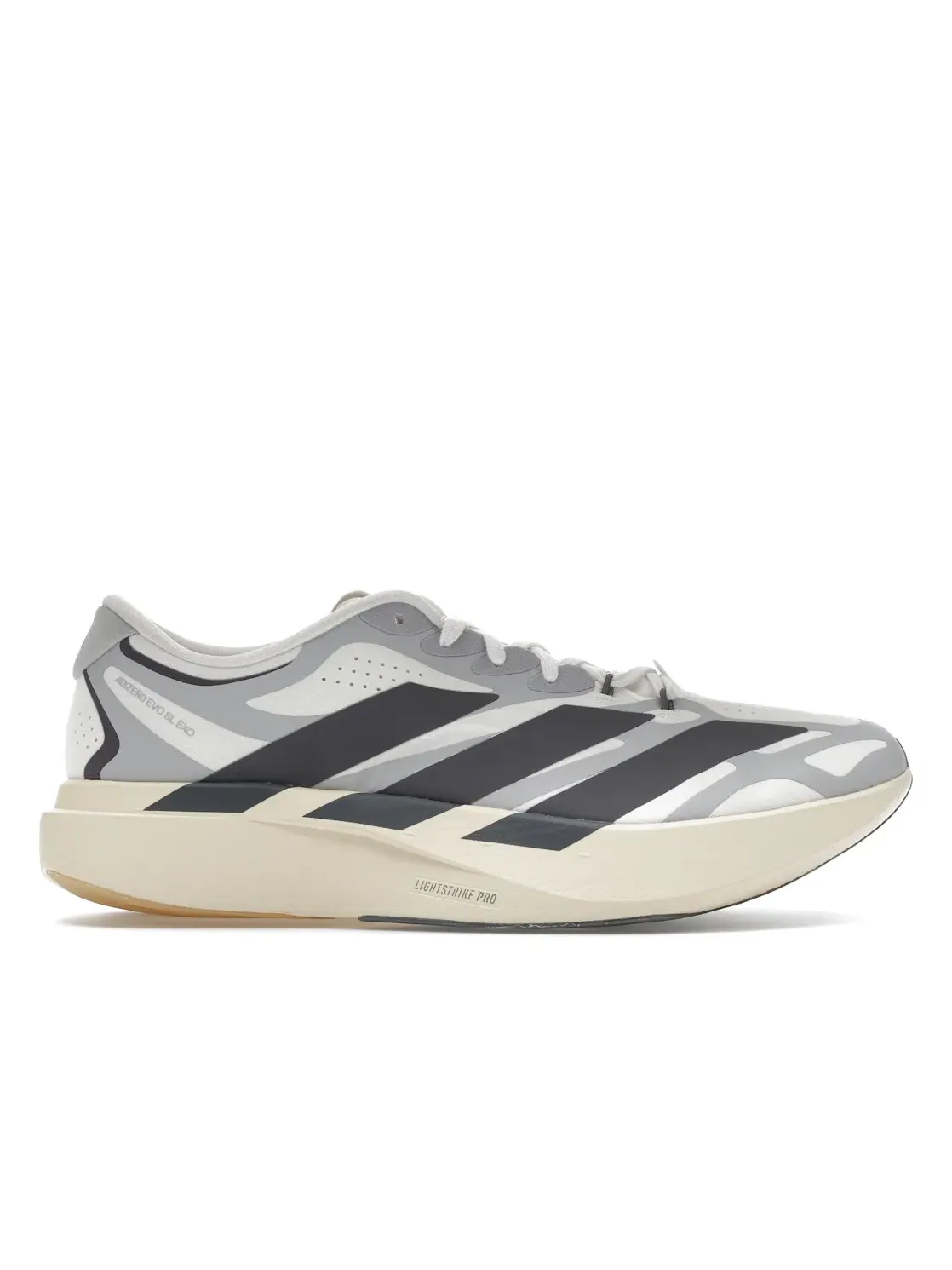 Мужские кроссовки для бега Adizero Evo SL EXO Adidas — изображение 1 из 4, белый черный серый