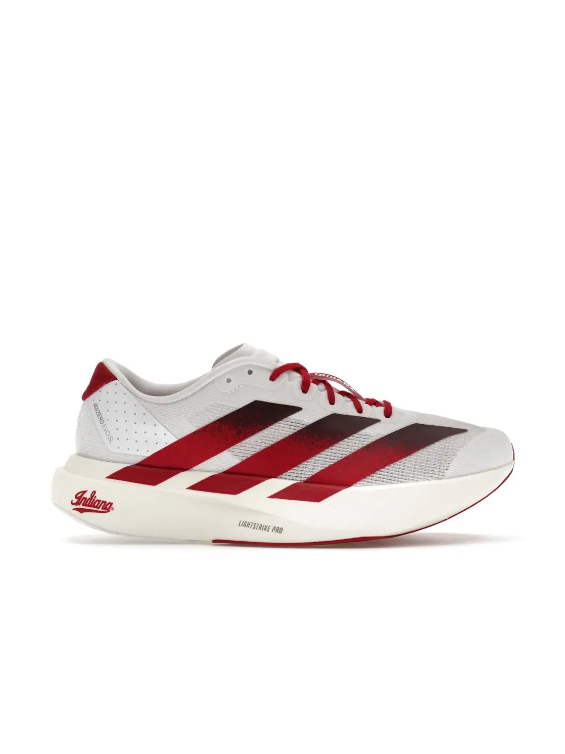 Мужские кроссовки для бега с колледж-дизайном Adidas Adizero Evo SL — изображение 1 из 4, белый/красный/бордовый