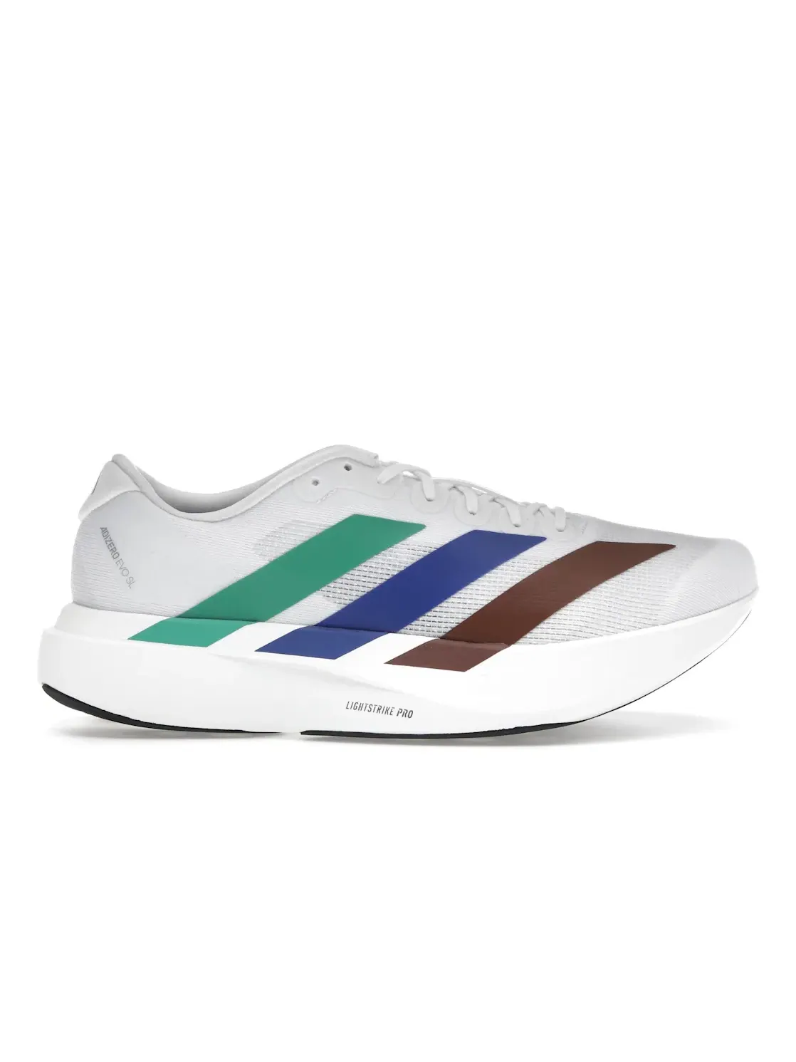 Мужские кроссовки для бега Adidas Adizero Evo SL — изображение 1 из 4, белый/зеленый/синий