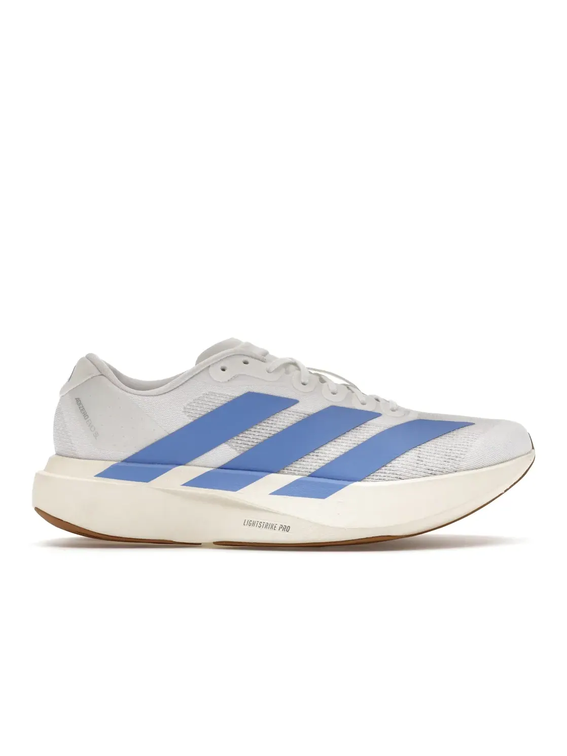Женские кроссовки для бега с контрастными акцентами Adidas Adizero Evo SL — изображение 1 из 4, белый/синий/белый