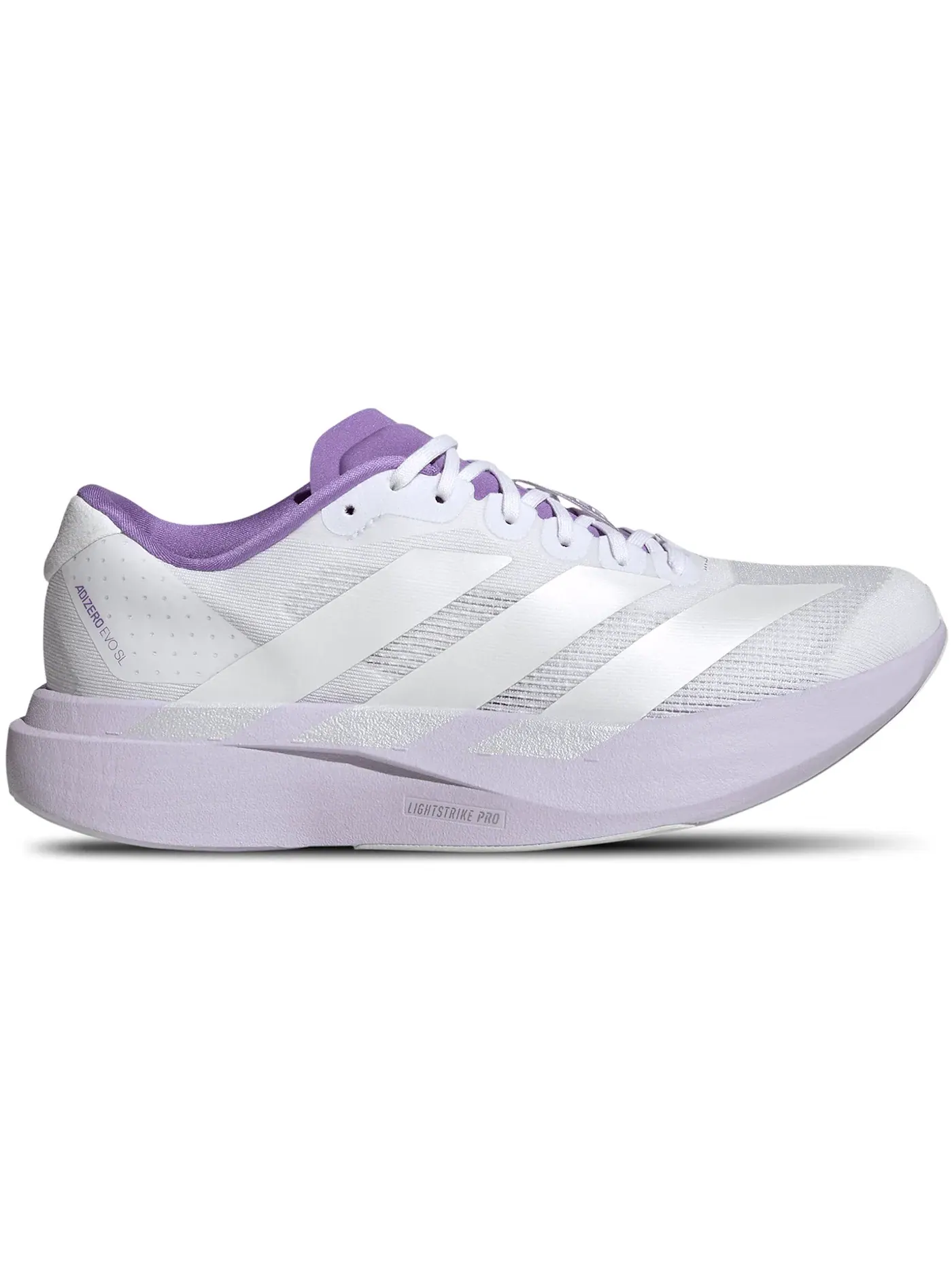 Женские кроссовки для бега с технологией Adizero Adidas Adizero Evo SL — изображение 1 из 1, белый фиолетовый