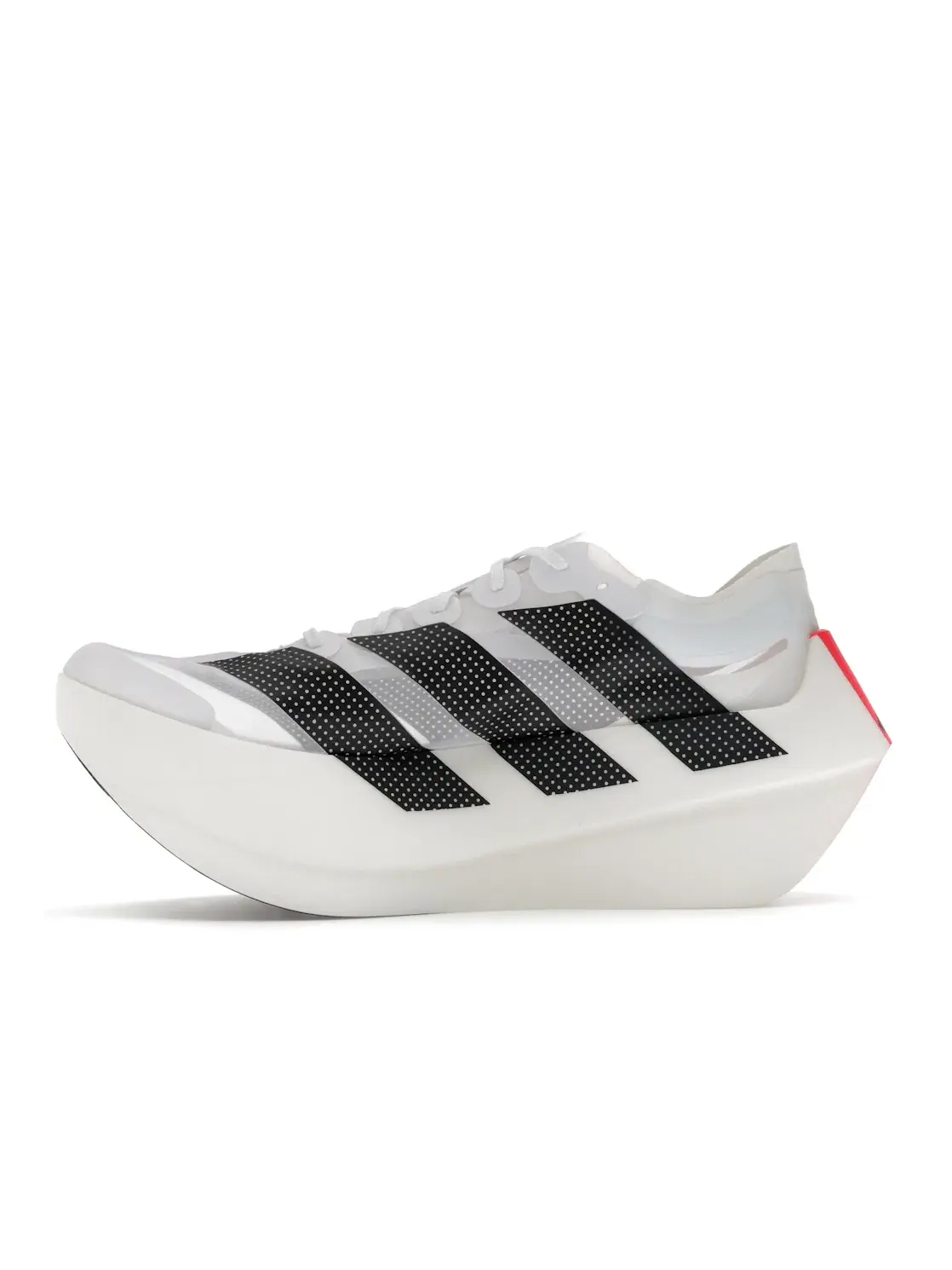 Мужские кроссовки для бега с сетчатым верхом Adidas Adizero Evo X — изображение 3 из 4, белый черный красный
