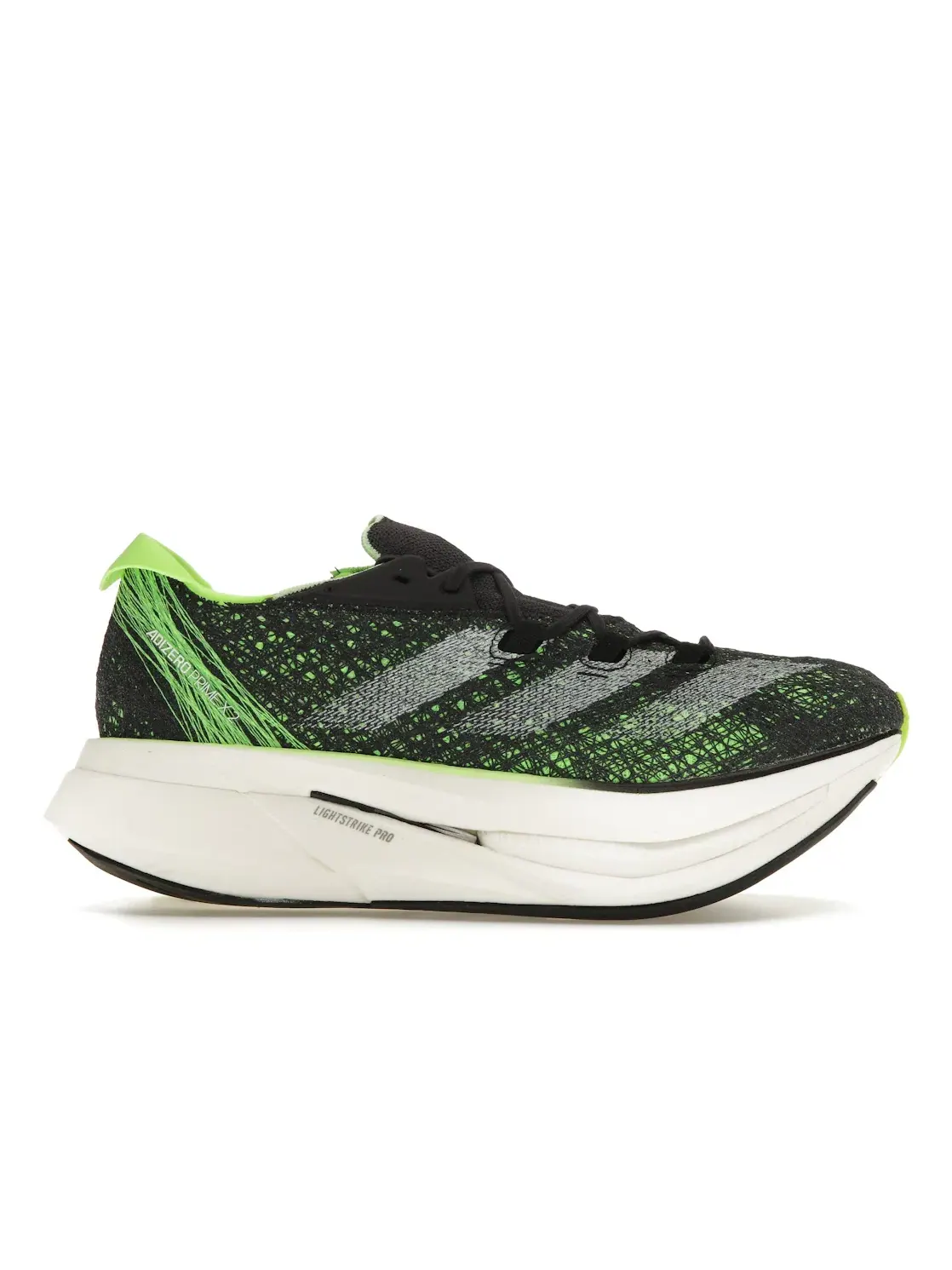 Мужские кроссовки для бега с системой шнуровки Strung Adizero Prime X 2.0 Strung Adidas — изображение 1 из 4, черный//зеленый