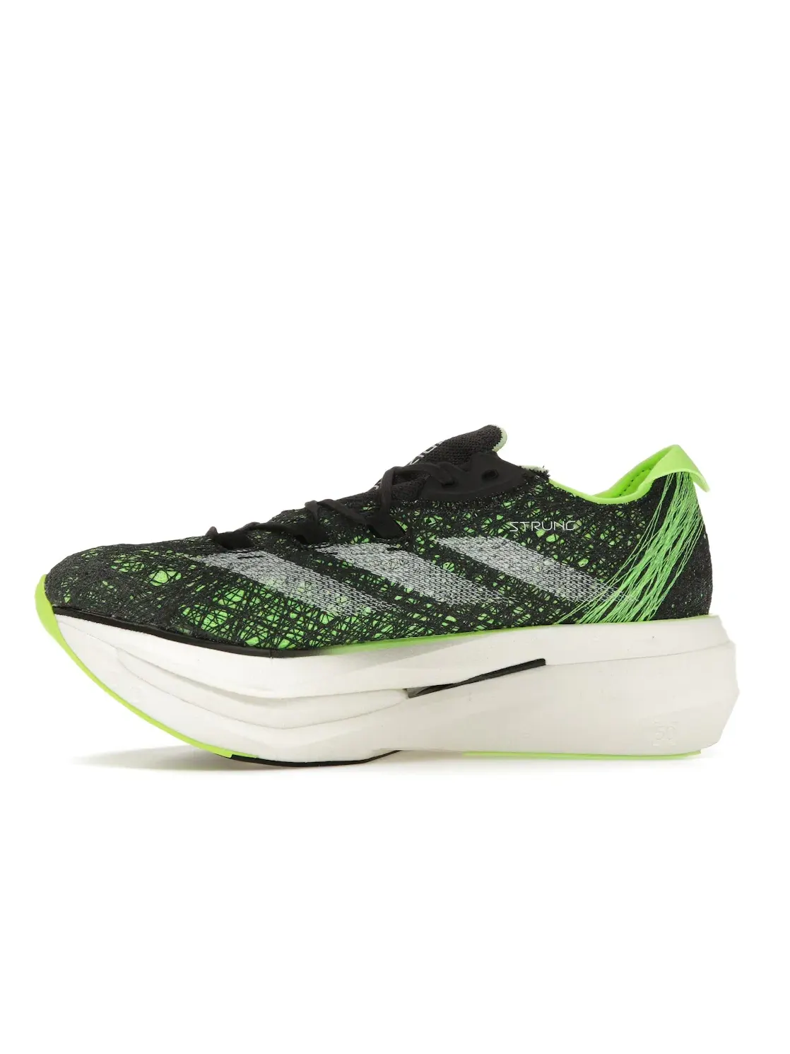 Мужские кроссовки для бега с системой шнуровки Strung Adizero Prime X 2.0 Strung Adidas — изображение 3 из 4, черный//зеленый