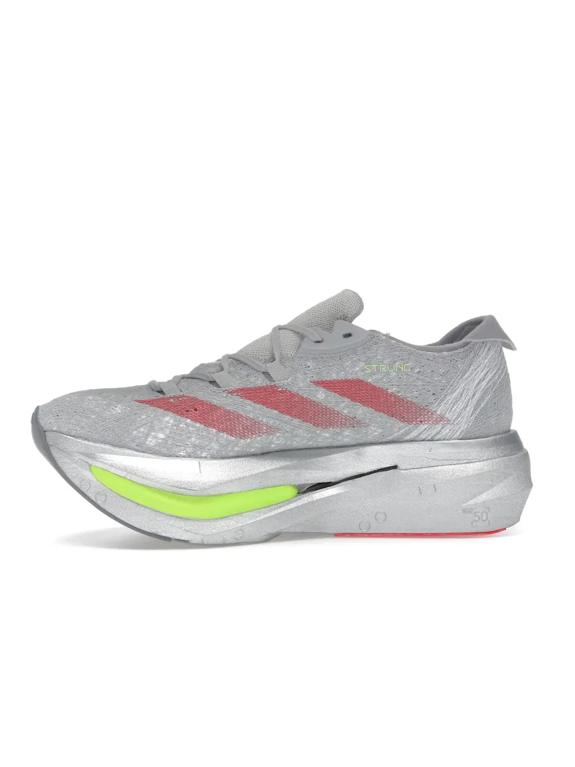 Мужские кроссовки для бега с технологией Strung Adidas Adizero Prime X 2.0 Strung — изображение 3 из 4, серый красный серый