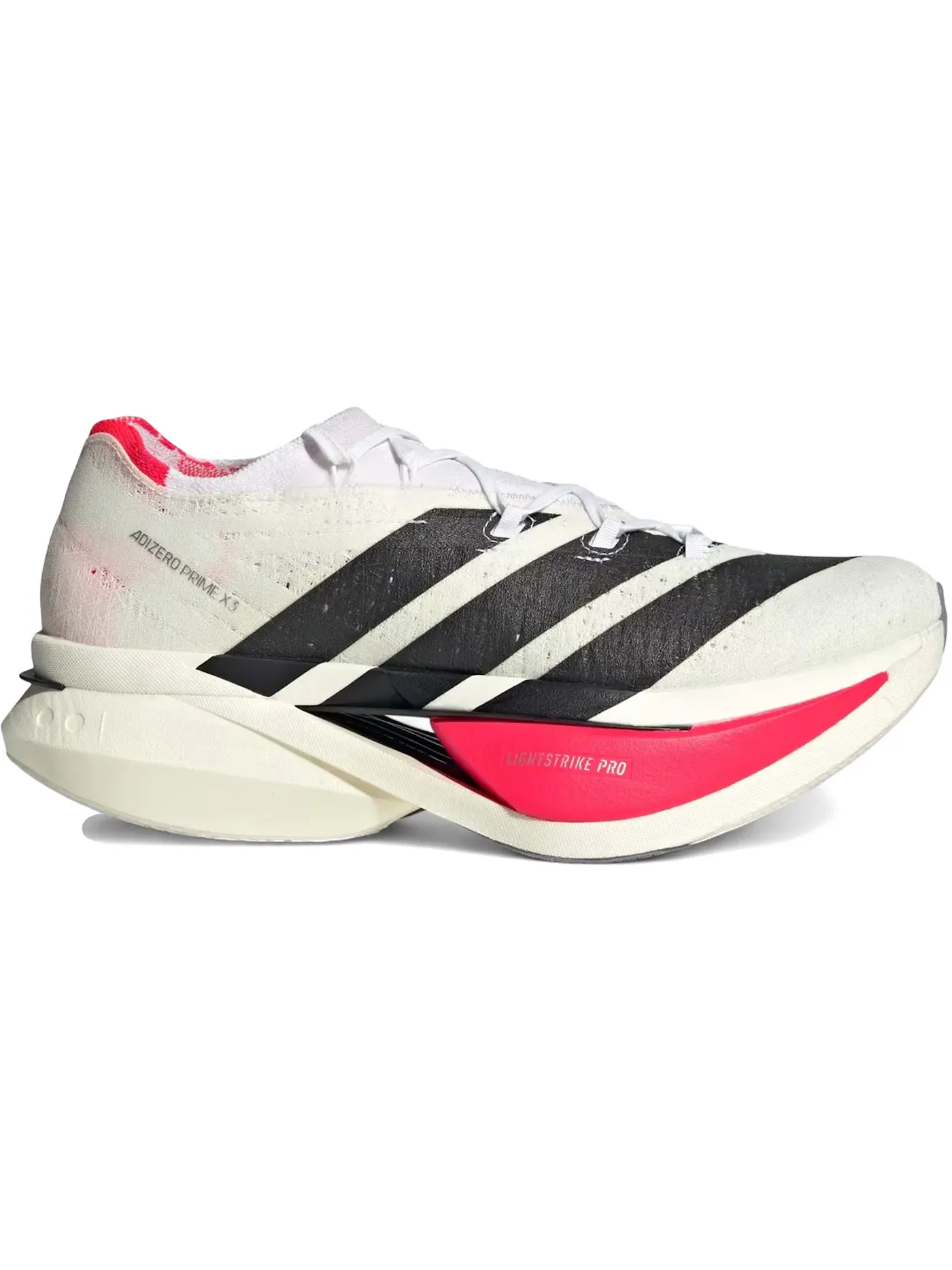 Мужские кроссовки для бега Adizero Prime X 3.0 Strung Adidas — изображение 1 из 1, белый черный красный