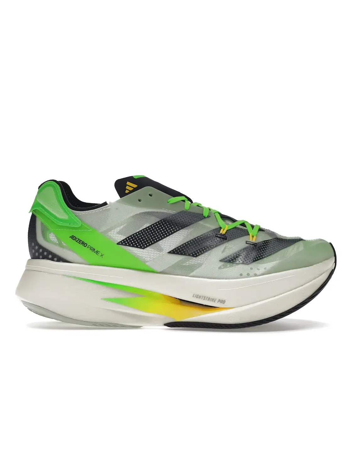 Мужские кроссовки для бега с длинным рукавом Adidas Adizero Prime X — изображение 1 из 4, зеленый/черный/желтый