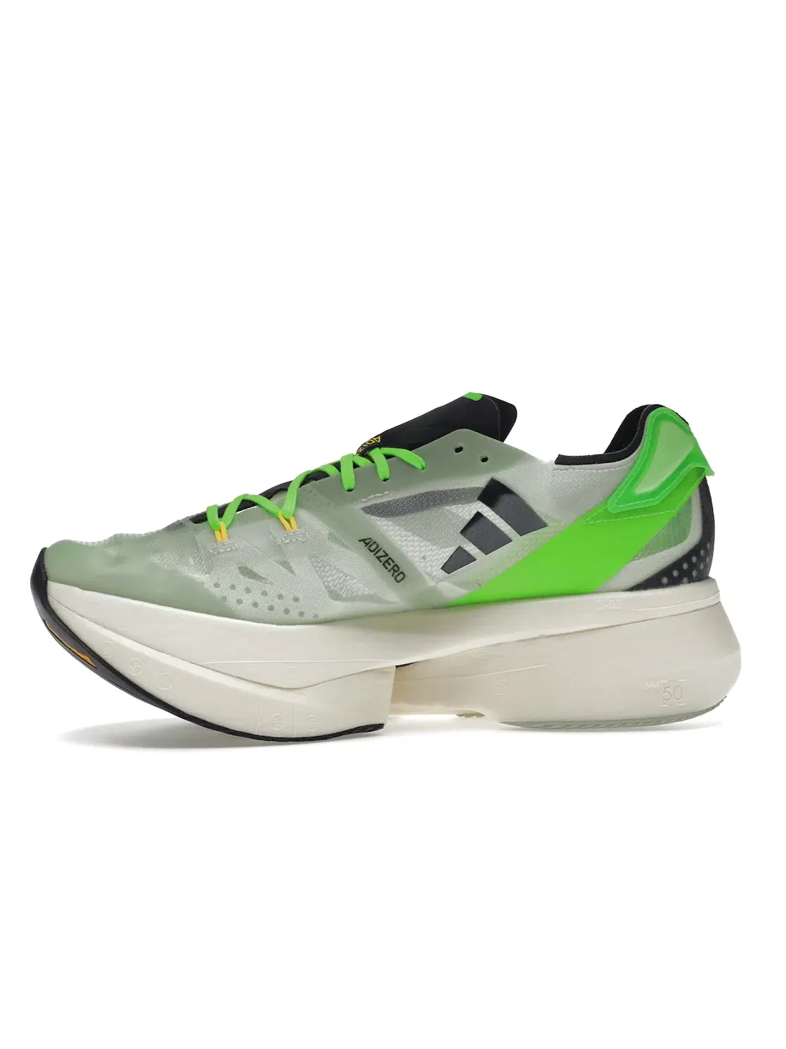 Мужские кроссовки для бега с длинным рукавом Adidas Adizero Prime X — изображение 3 из 4, зеленый/черный/желтый