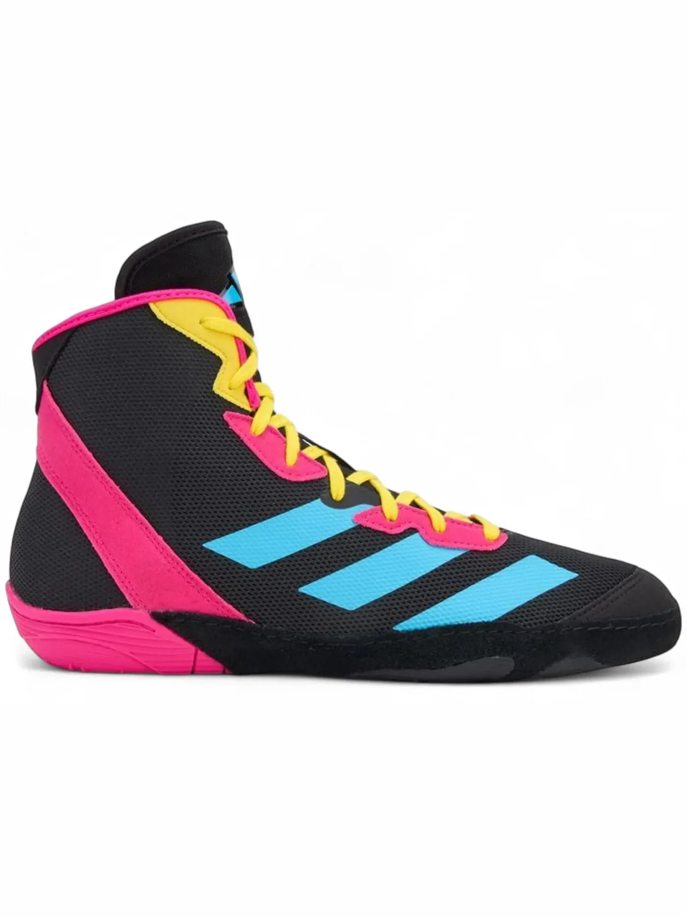 Мужские кроссовки для борьбы с длинным рукавом Adizero Wrestling Adidas — изображение 1 из 1, черный/голубой/розовый