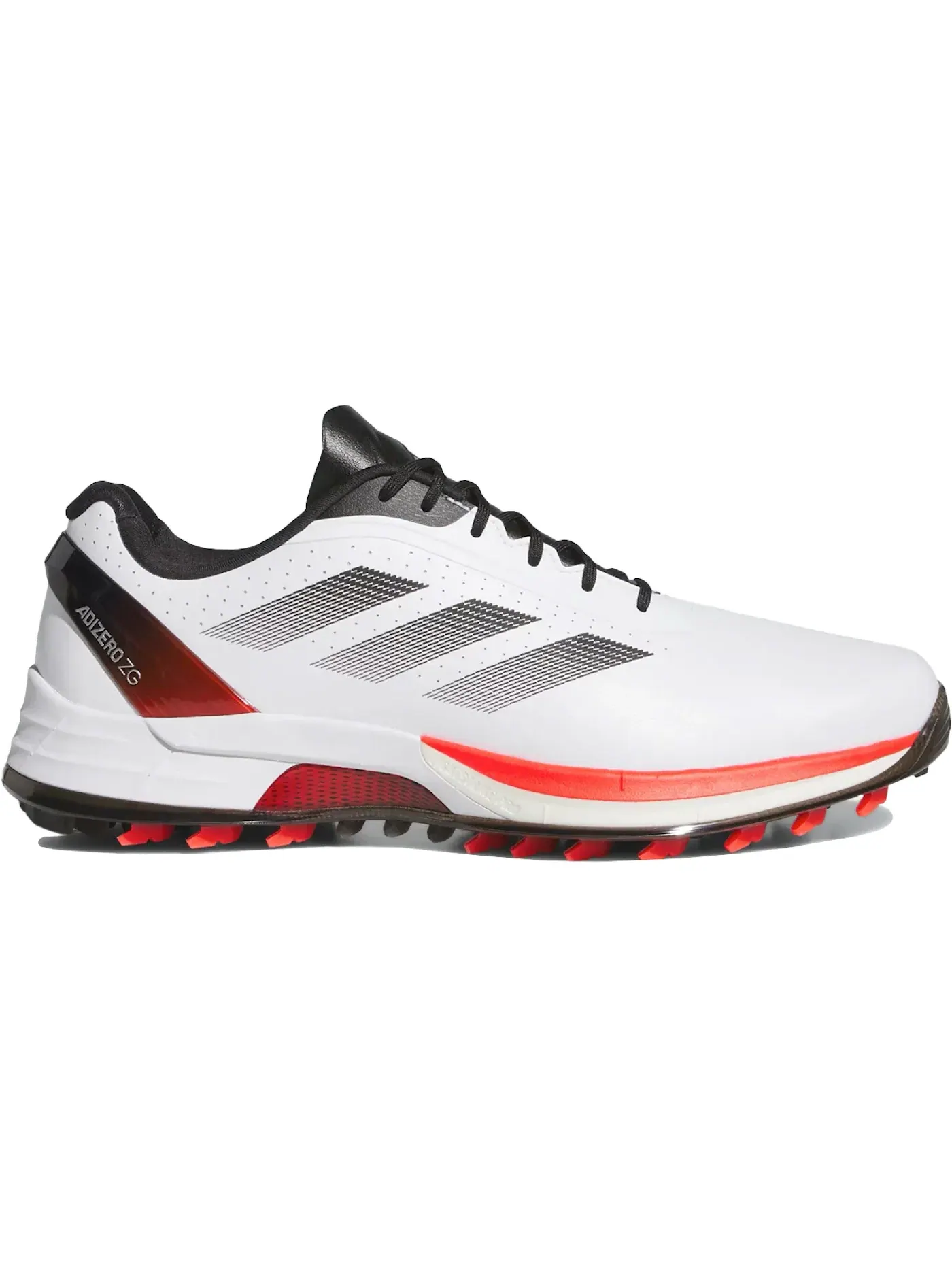 Мужские шипованные ботинки для гольфа Adizero ZG без шипов Adidas — изображение 1 из 1, белый красный черный