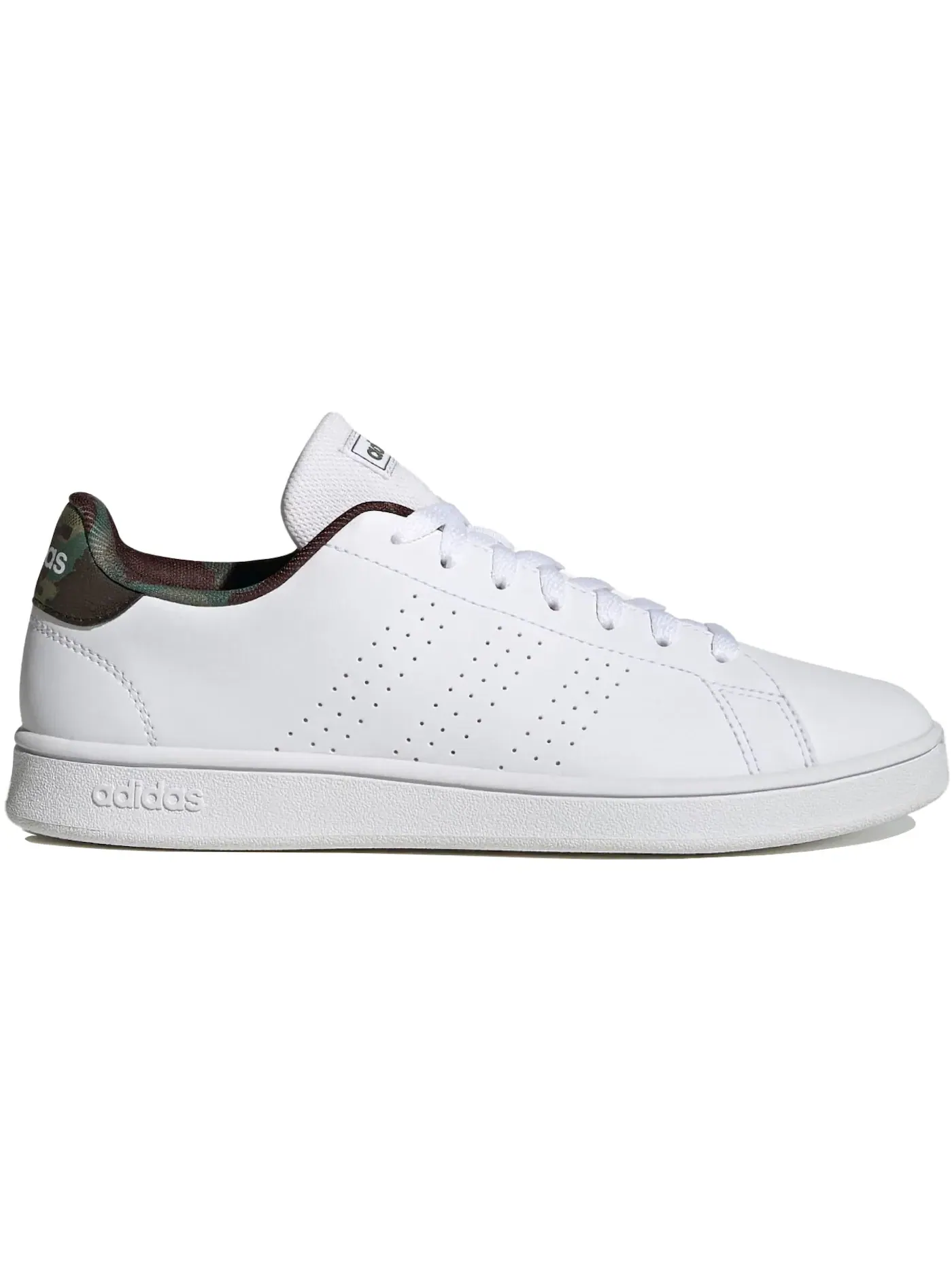 Мужские кроссовки с камуфляжным принтом Adidas Advantage Base Court Adidas — изображение 1 из 1, белый/белый/черный