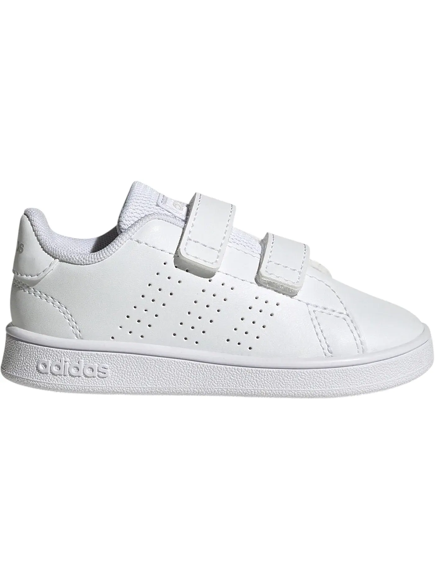 Детские кроссовки Lifestyle с кожаным верхом Adidas Advantage Lifestyle Court — изображение 1 из 1, белый/белый/серый