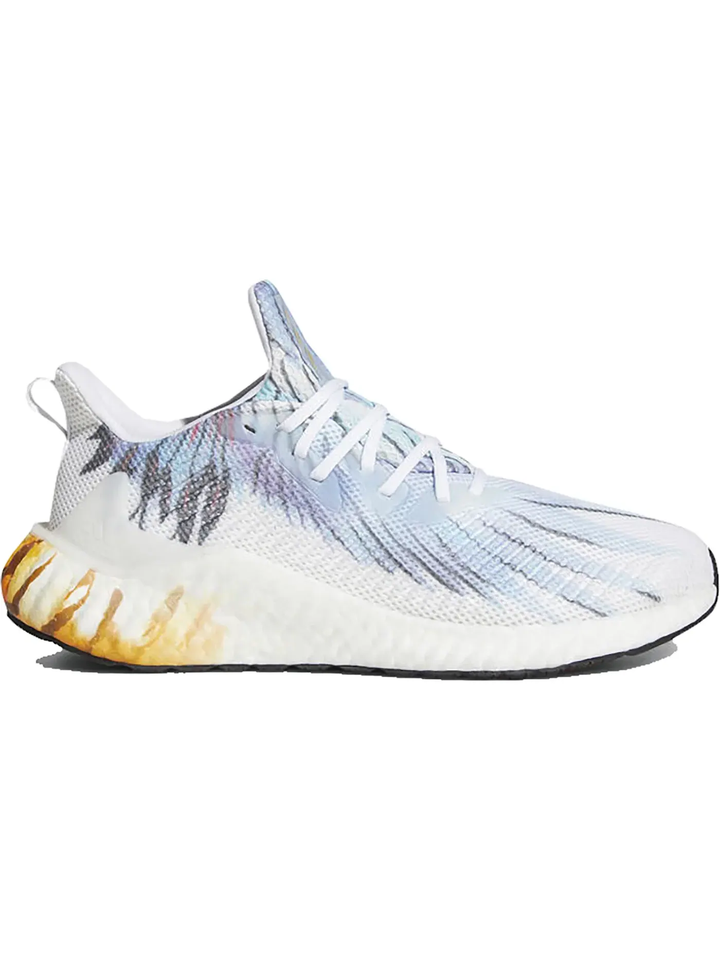 Мужские кроссовки для бега с технологией Boost Adidas Alphaboost — изображение 1 из 1, белый/мульти/черный