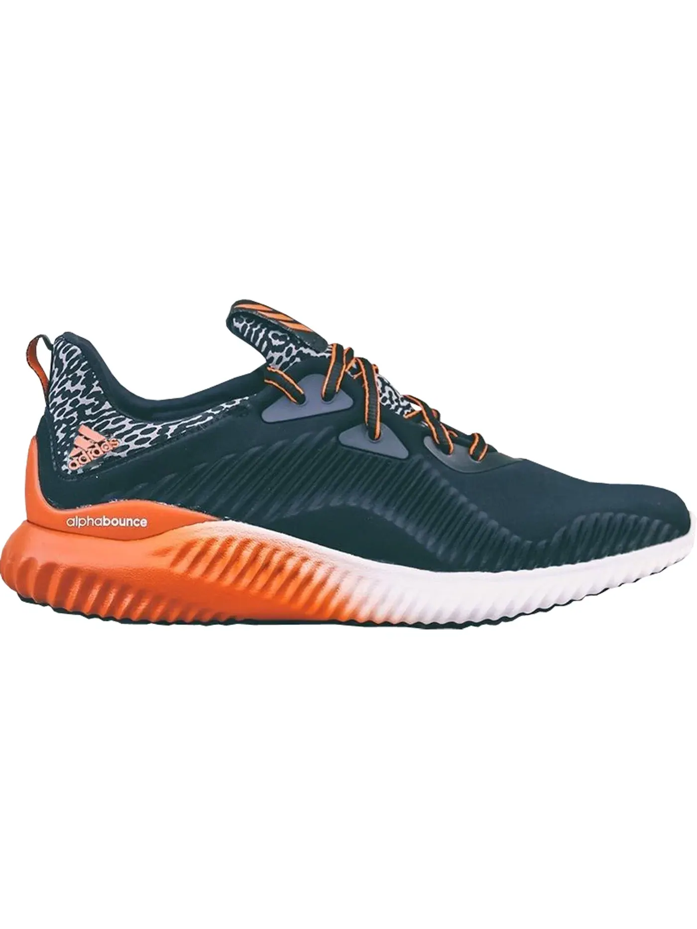 Мужские кроссовки с технологией AlphaBounce Adidas AlphaBounce — изображение 1 из 1, черный/белый-оранжевый
