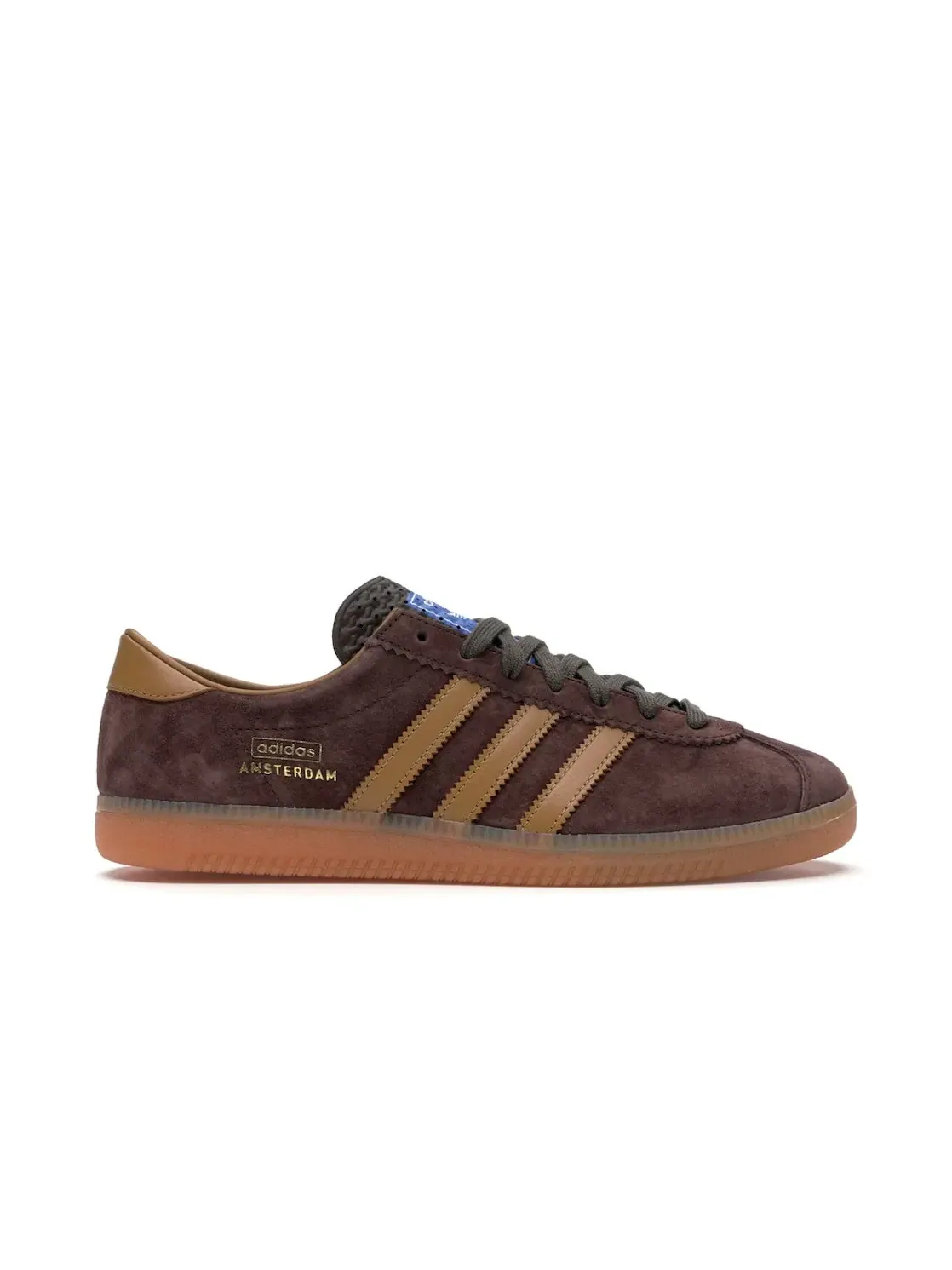 Мужские кроссовки lifestyle Adidas Amsterdam — изображение 1 из 4, коричневый