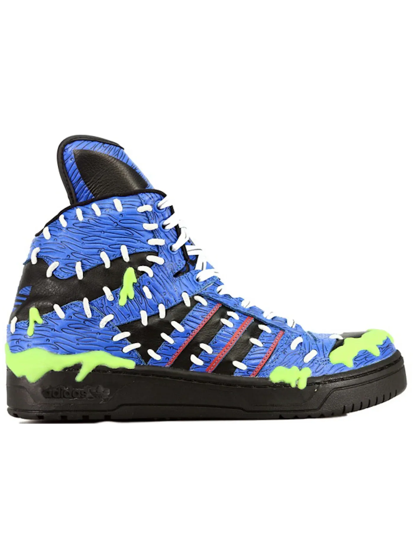 Мужские кроссовки Lifestyle Adidas Attitude Hi Jeremy Scott Madballs — изображение 1 из 1, синий/черный/белый