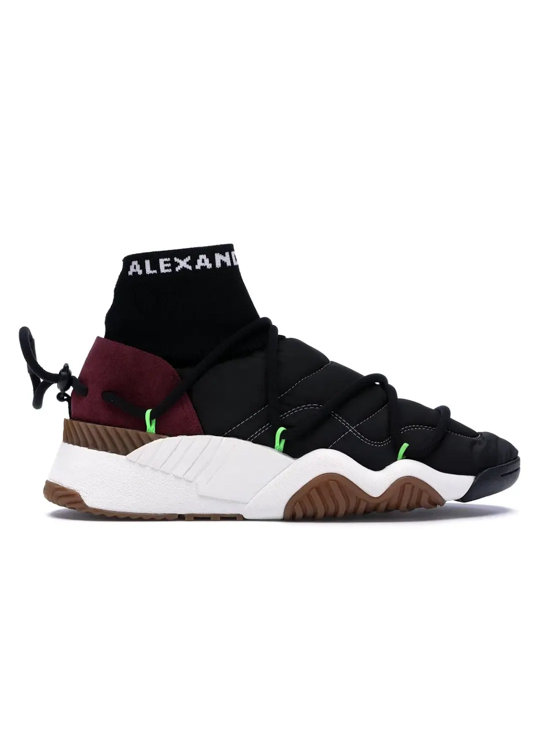 Мужские кроссовки lifestyle с принтом Adidas AW Puff Trainer Alexander Wang — изображение 1 из 4, черный/черный/зеленый
