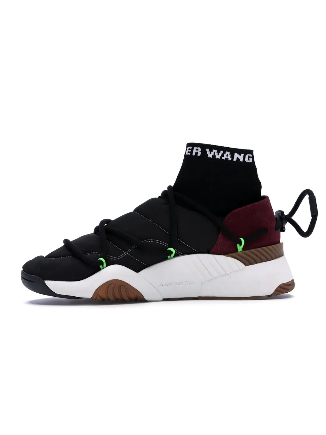Мужские кроссовки lifestyle с принтом Adidas AW Puff Trainer Alexander Wang — изображение 3 из 4, черный/черный/зеленый
