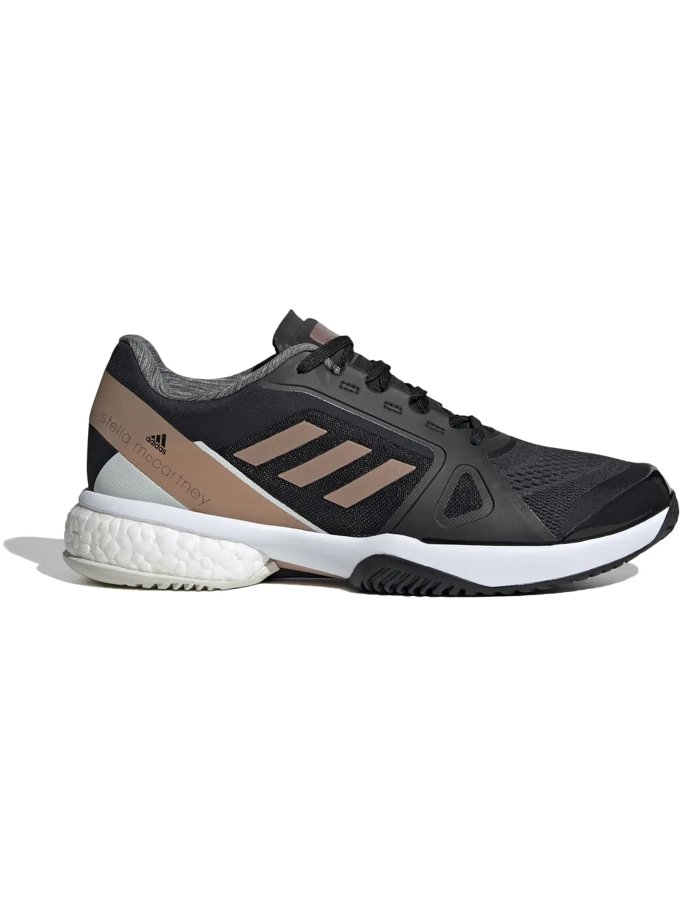 Женские кроссовки для тенниса с технологией Boost Adidas Barricade Boost — изображение 1 из 1, черный/металлик/серый